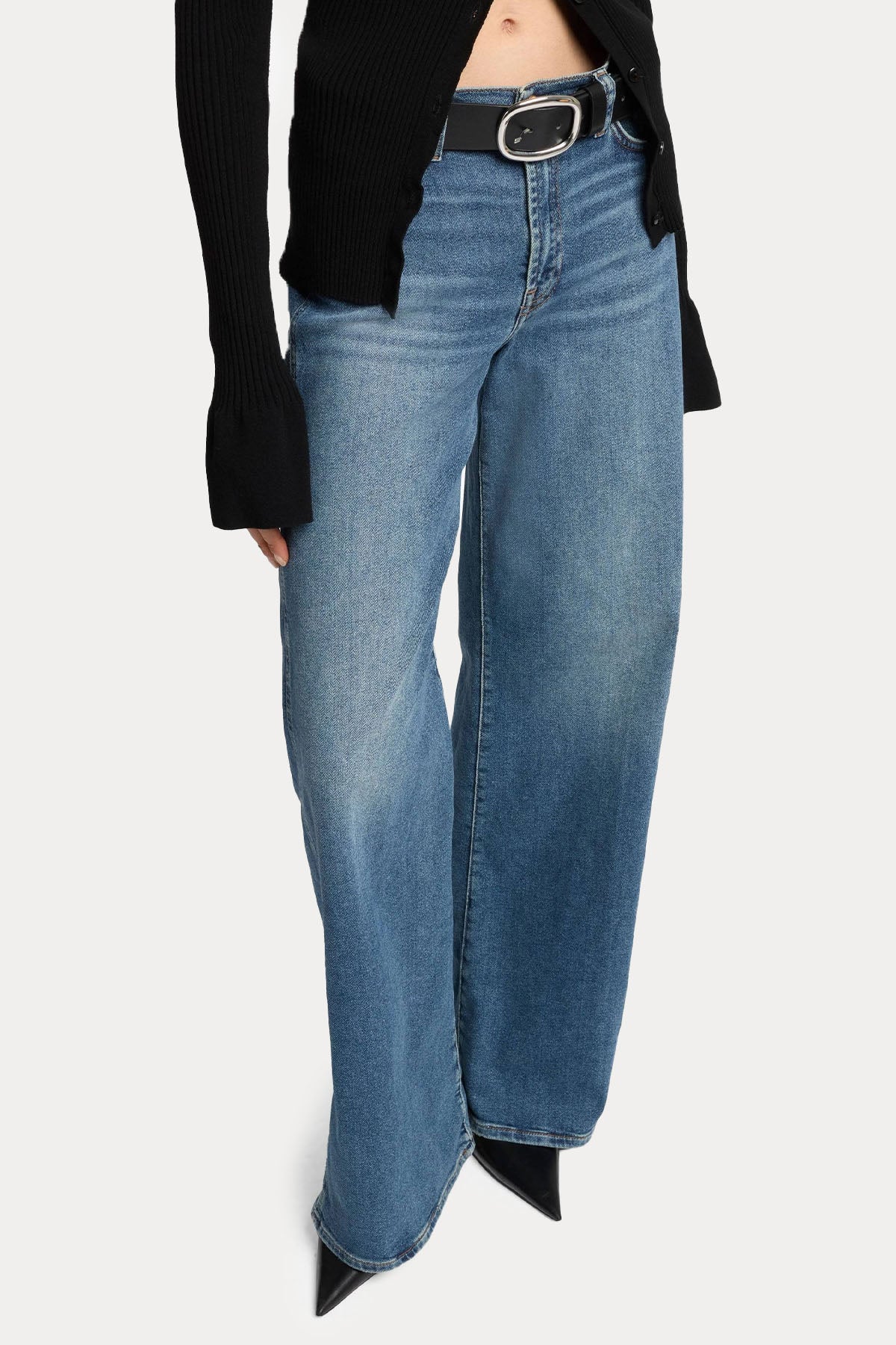 7 For All Mankind Lotta Straight Fit Yıkamalı Jeans