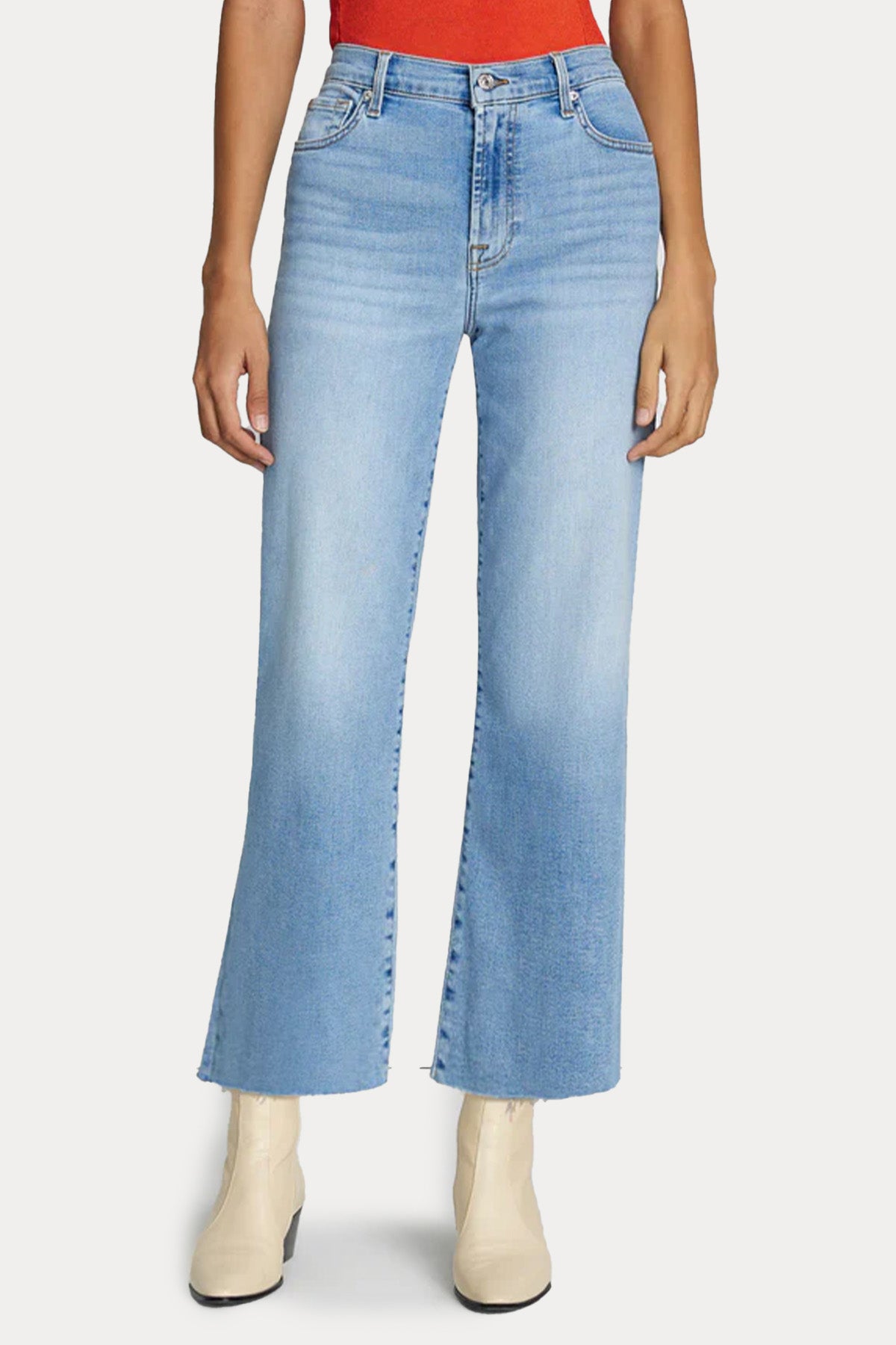 7 For All Mankind Alexa Cropped Straight Fit Jeans