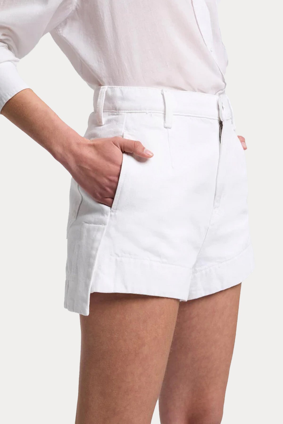 7 For All Mankind Straight Fit Yandan Cepli Denim Şort