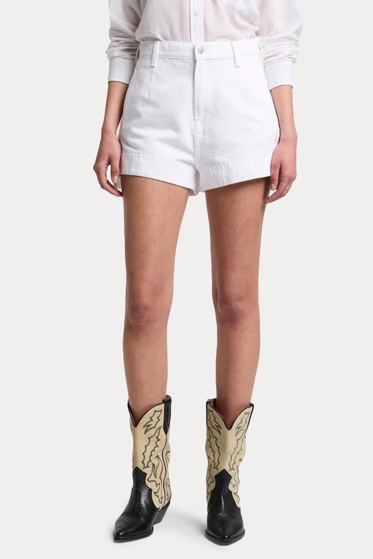 7 For All Mankind Straight Fit Yandan Cepli Denim Şort