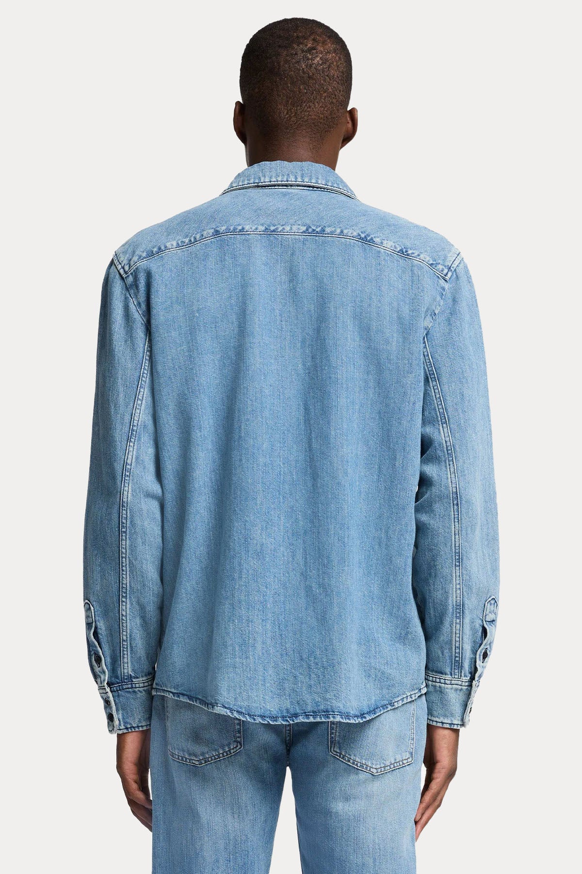 7 For All Mankind Relaxed Fit Denim Keten Gömlek