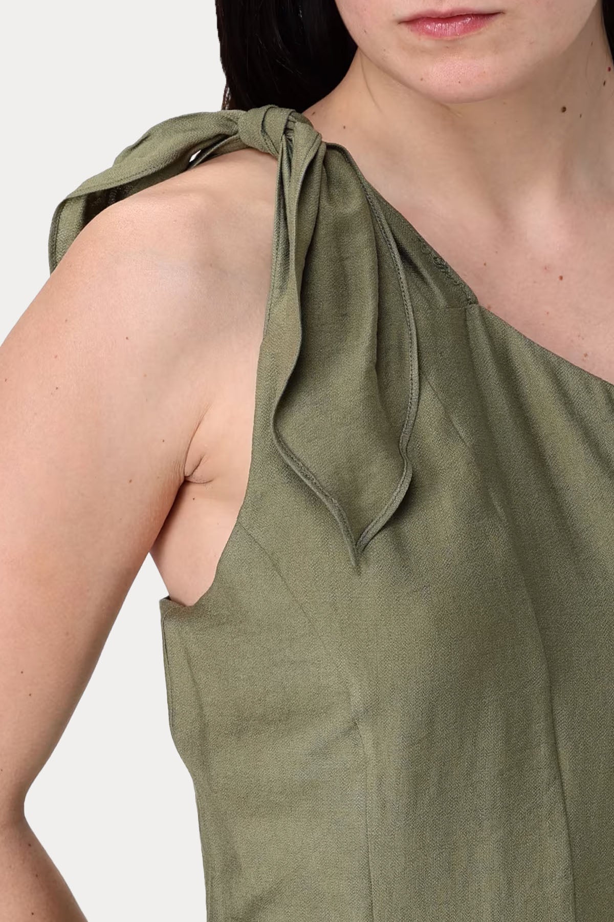 Hanita Tek Omuzlu Maxi Elbise