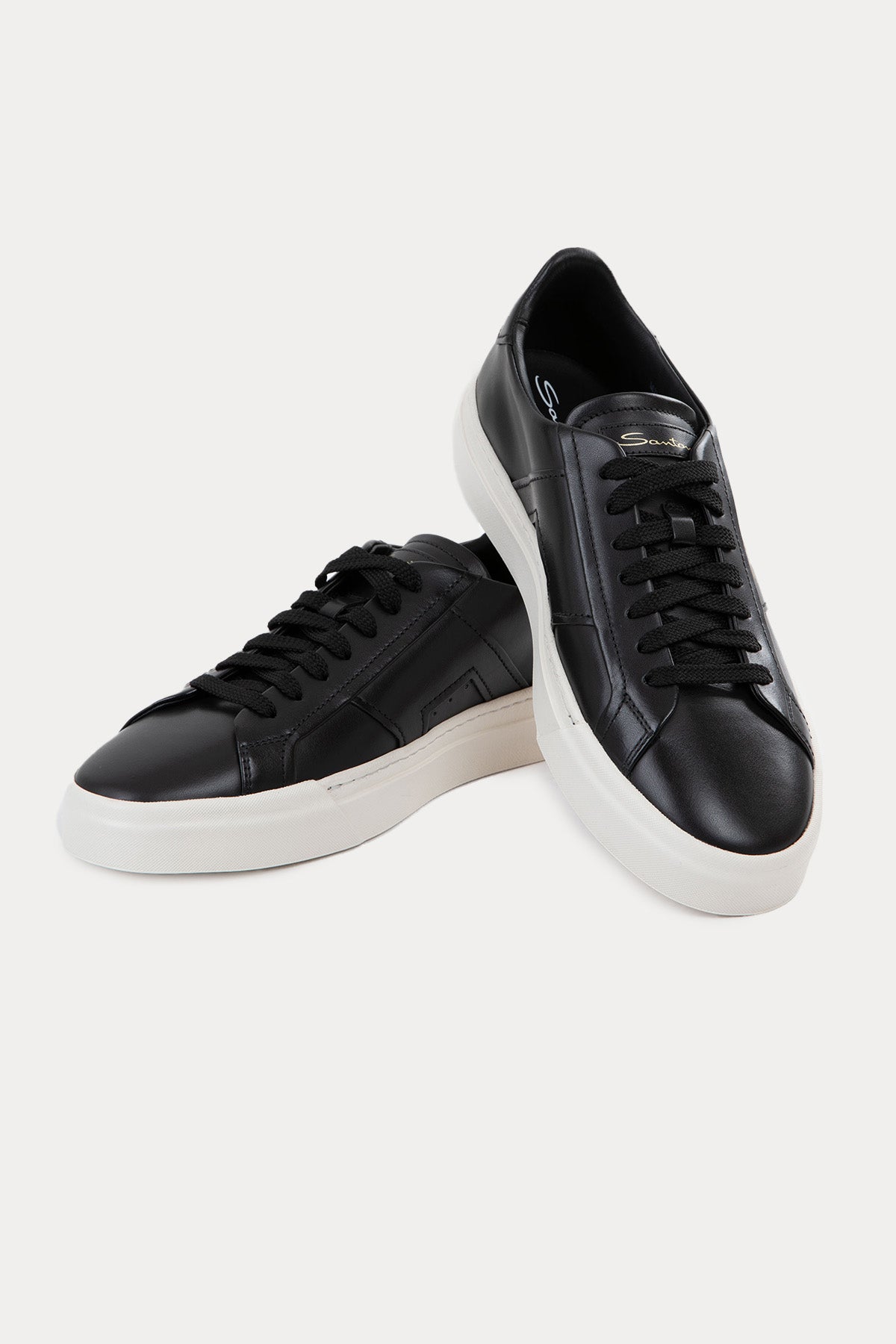 Santoni Double Buckle Deri Sneaker Ayakkabı