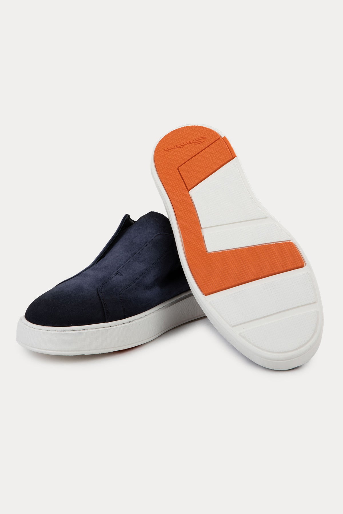 Santoni Lastik Bantlı Süet Sneaker Ayakkabı