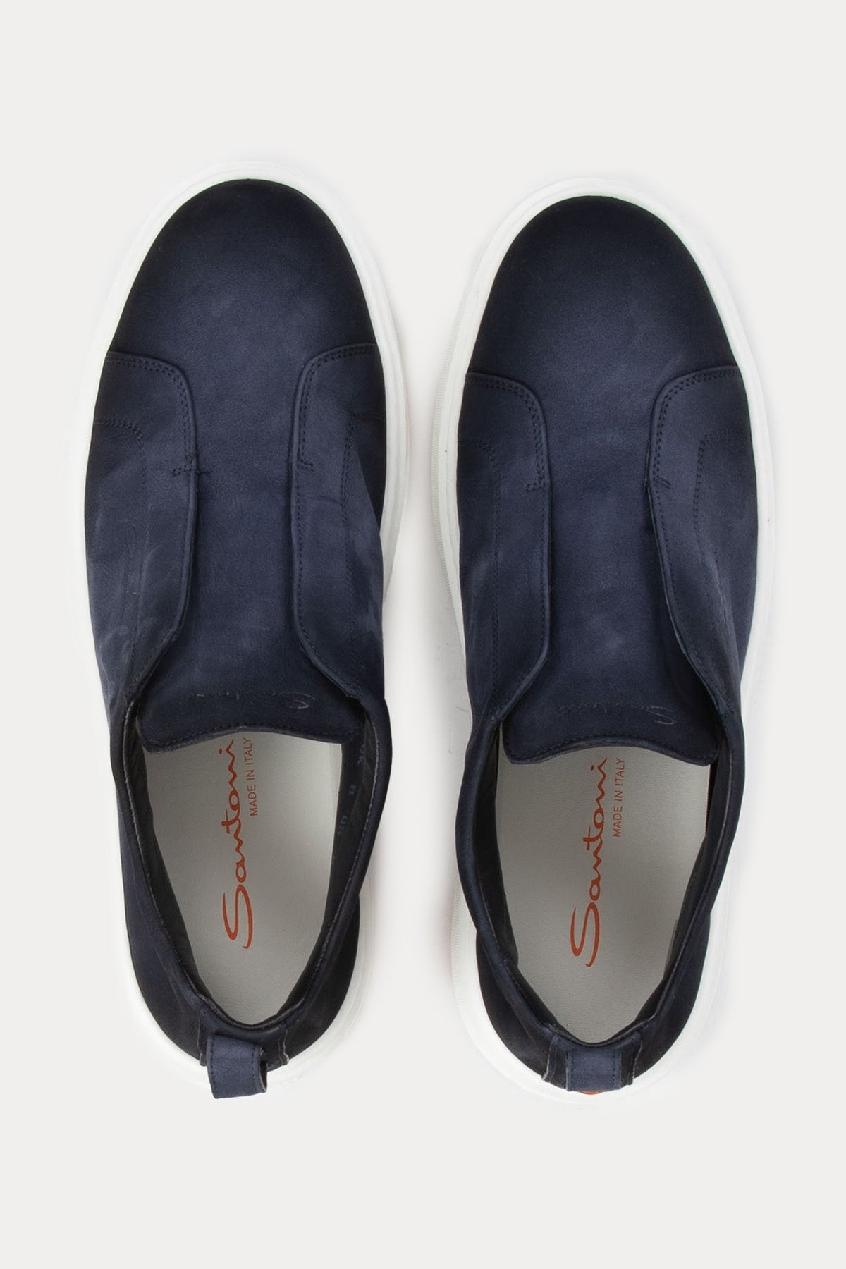 Santoni Lastik Bantlı Süet Sneaker Ayakkabı