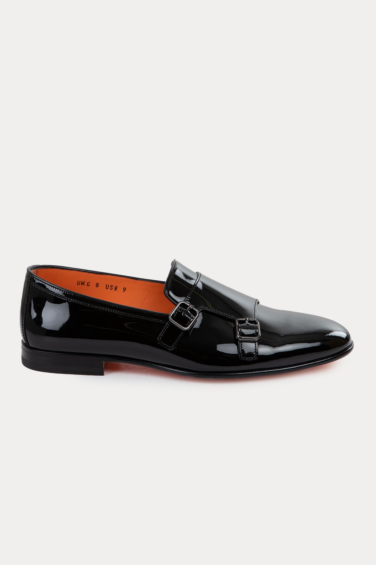 Santoni Rugan Deri Çift Tokalı Loafer Ayakkabı
