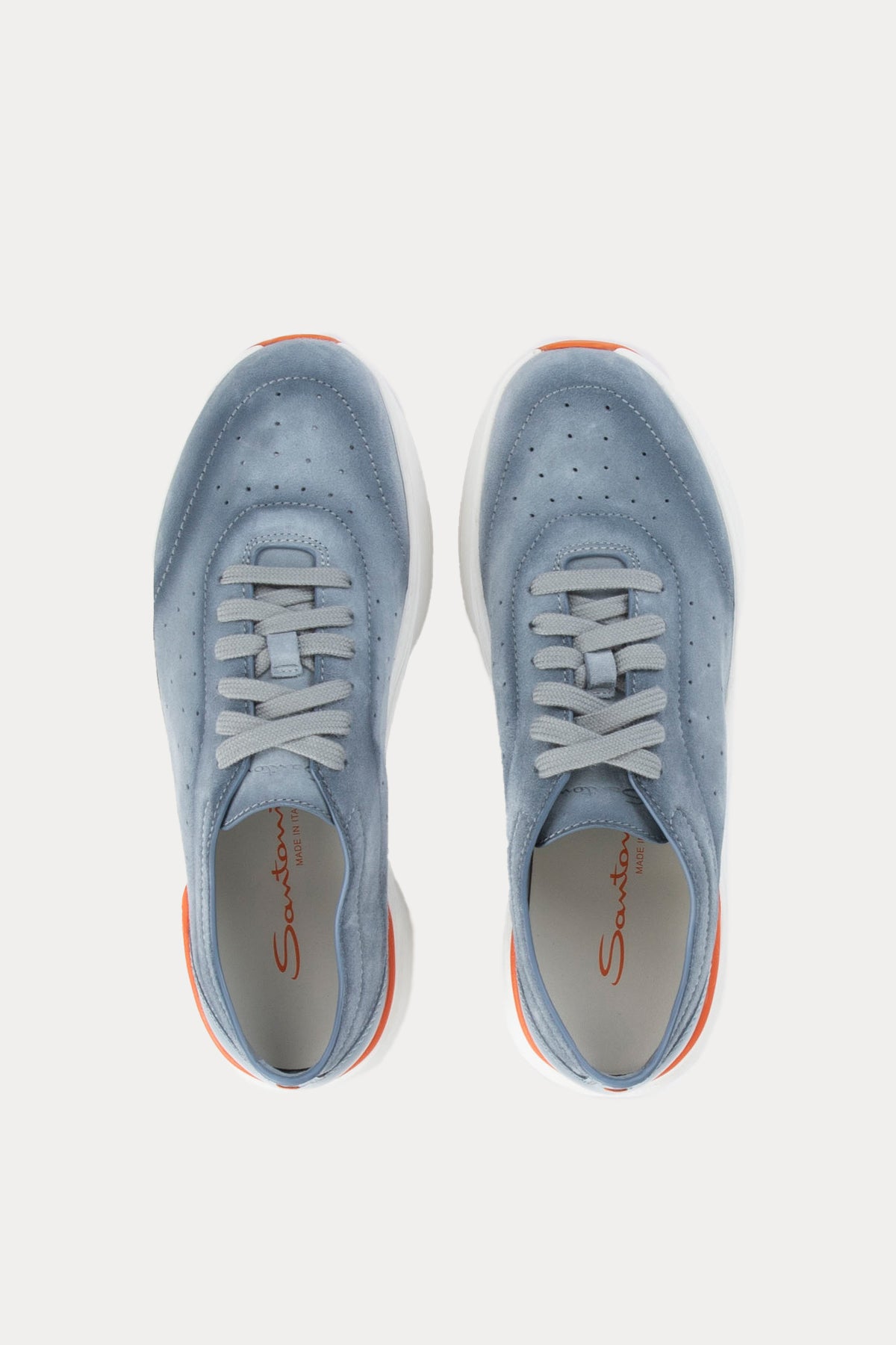 Santoni Ultra Hafif Taban Süet Sneaker Ayakkabı