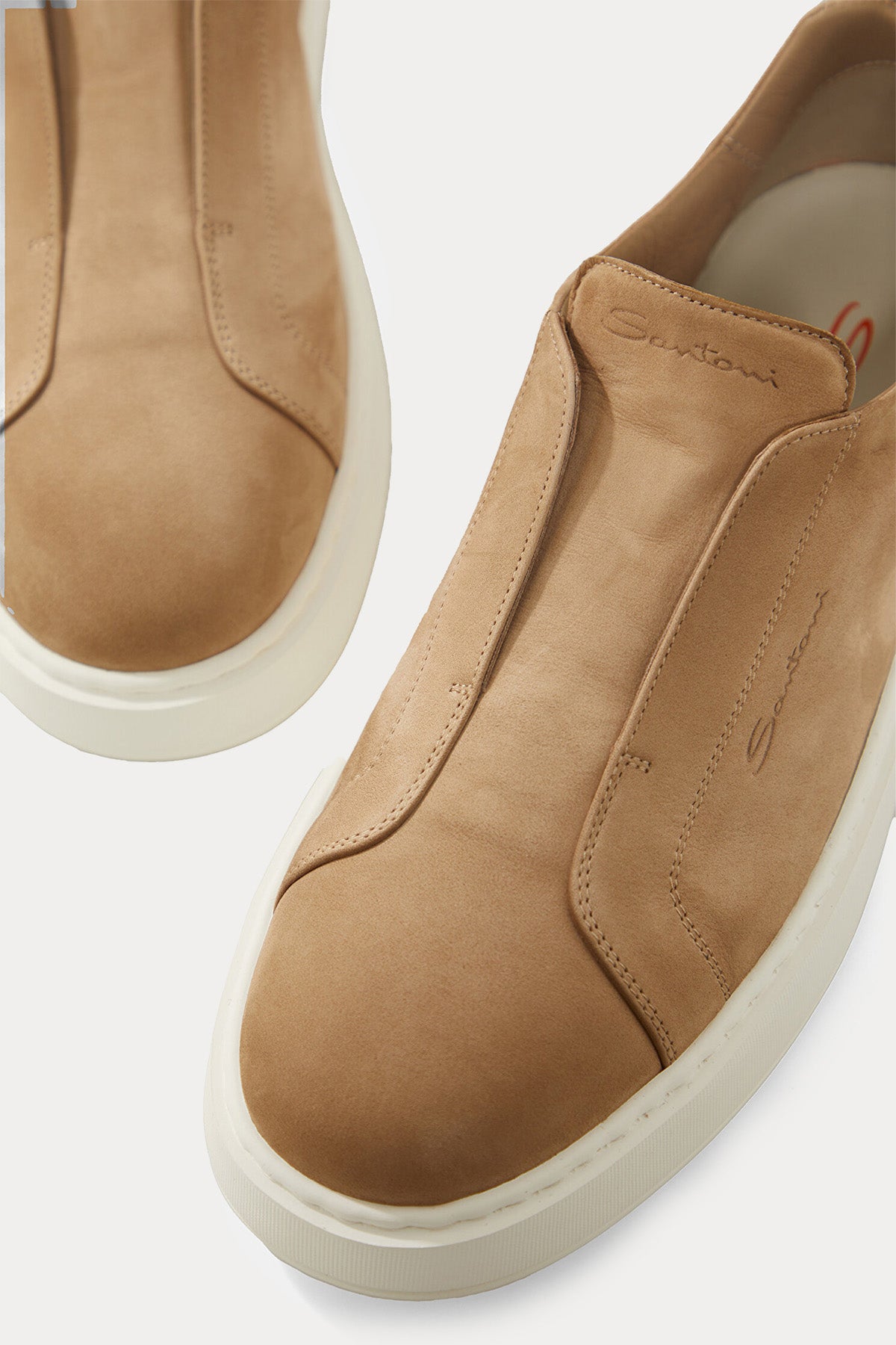 Santoni Lastik Bantlı Süet Sneaker Ayakkabı