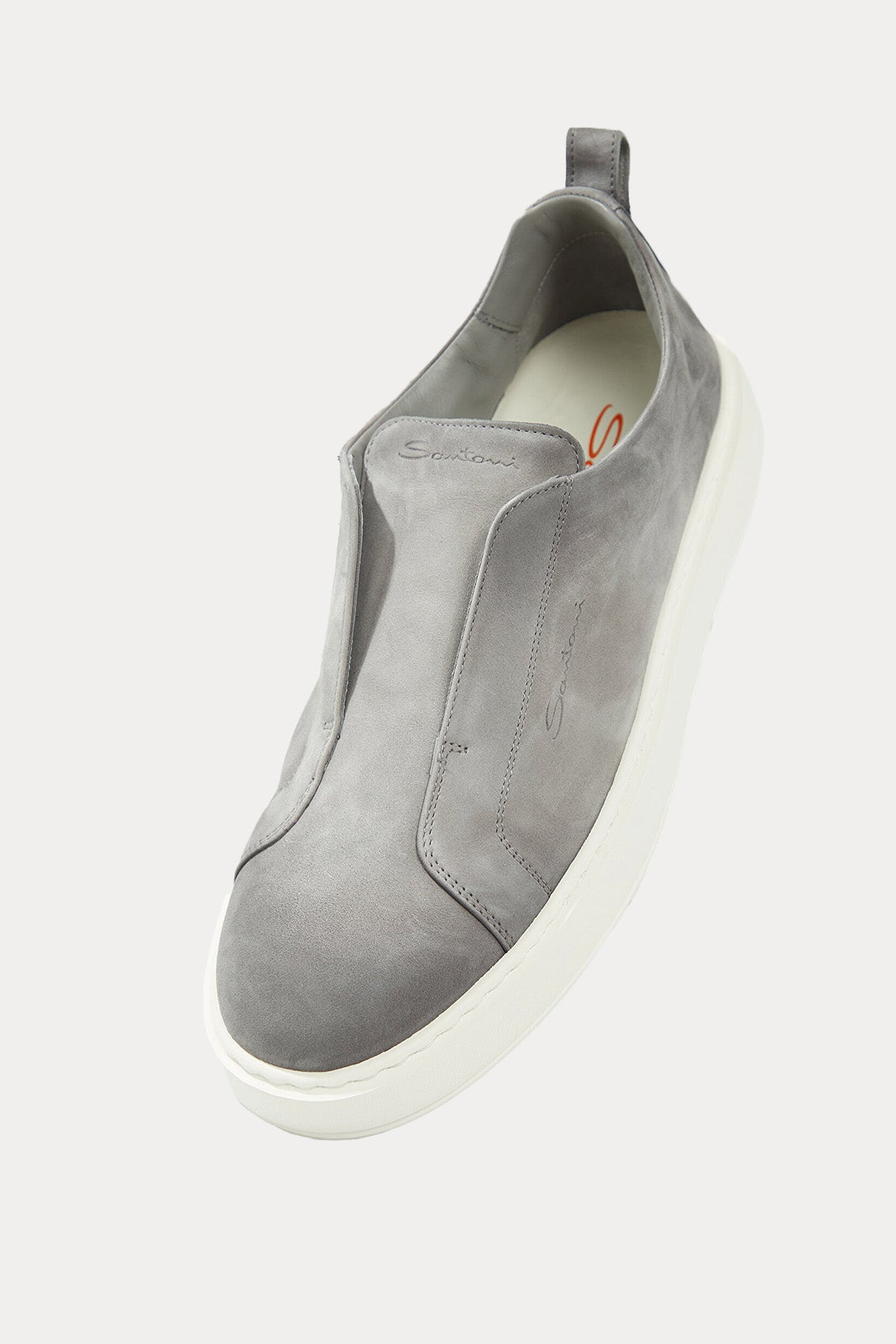 Santoni Lastik Bantlı Süet Sneaker Ayakkabı