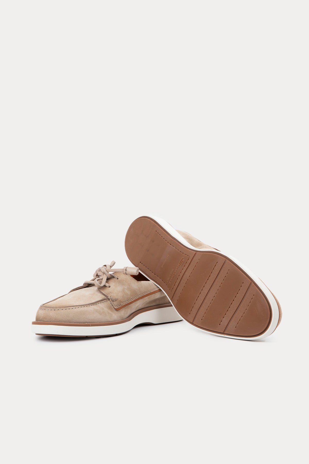 Santoni Deri Bağcıklı Süet Loafer Ayakkabı