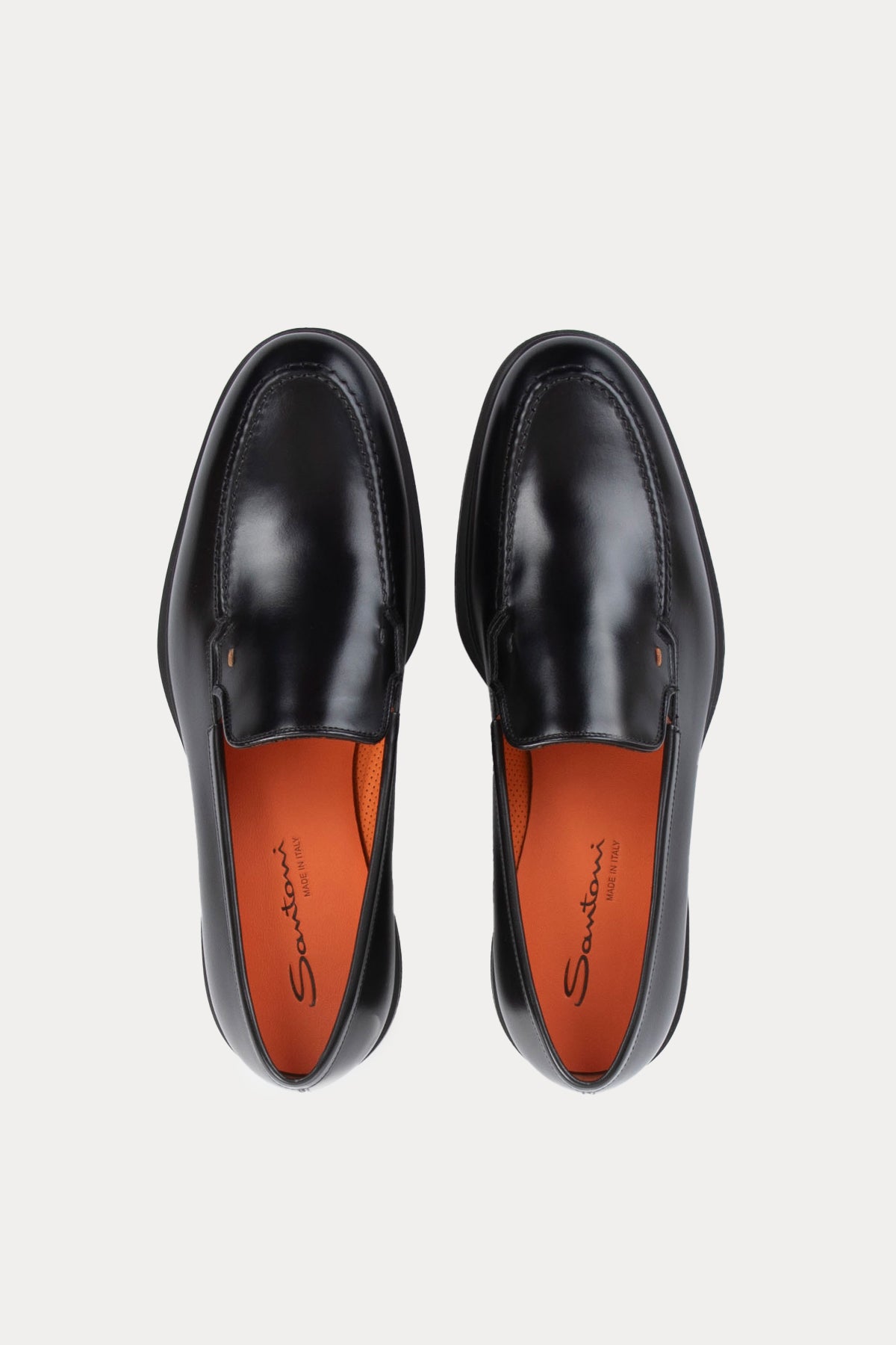 Santoni Ultra Hafif Taban Deri Loafer Ayakkabı