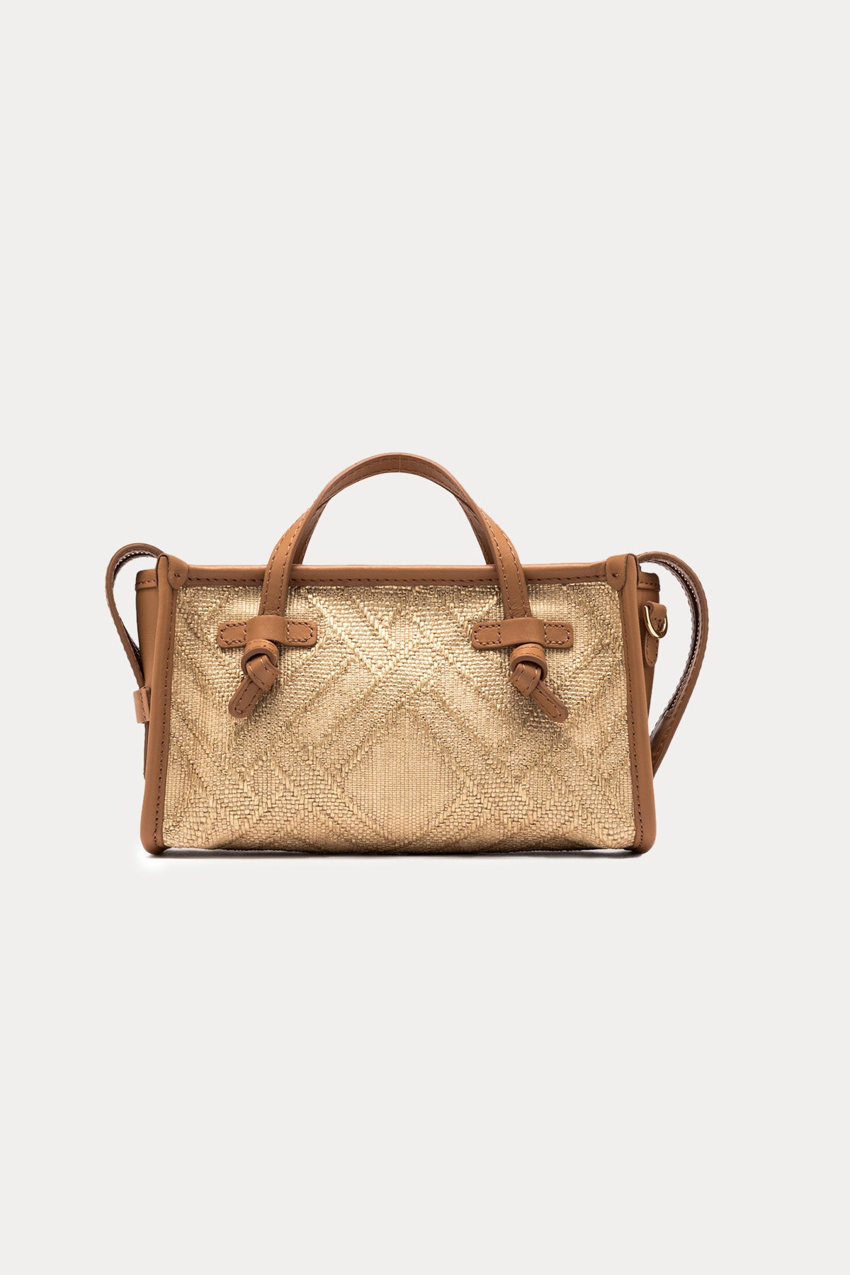 Gianni Chiarini Marcella Joy Deri Kombinasyonlu Rafya Örgü Omuz Çantası