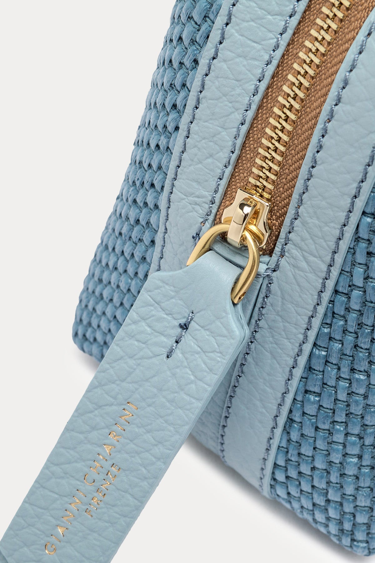 Gianni Chiarini Alifa Deri Kombinasyonlu Rafya Örgü El Çantası