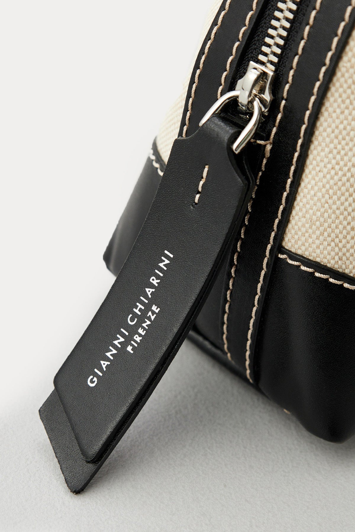 Gianni Chiarini Alifa Deri Kombinasyonlu Rafya Kumaş El Çantası