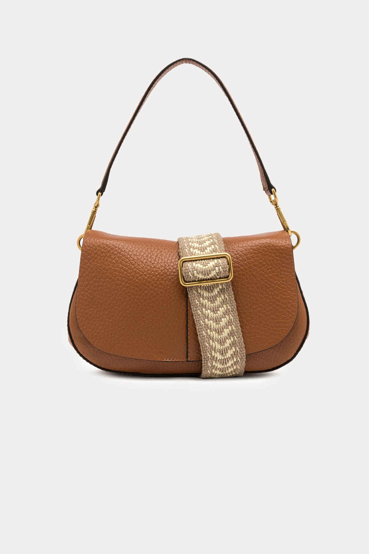 Gianni Chiarini Helena Round Geniş Askılı Deri Omuz Çantası