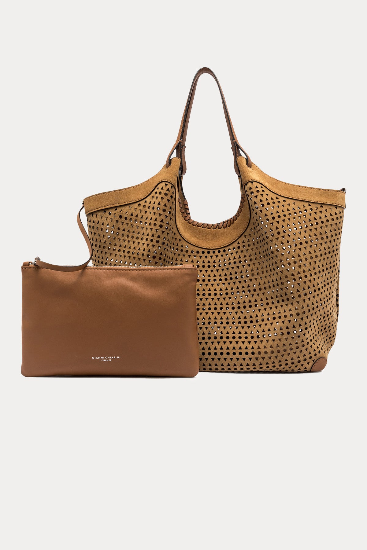 Gianni Chiarini Dua Nubuk Deri Shopping Bag Çanta