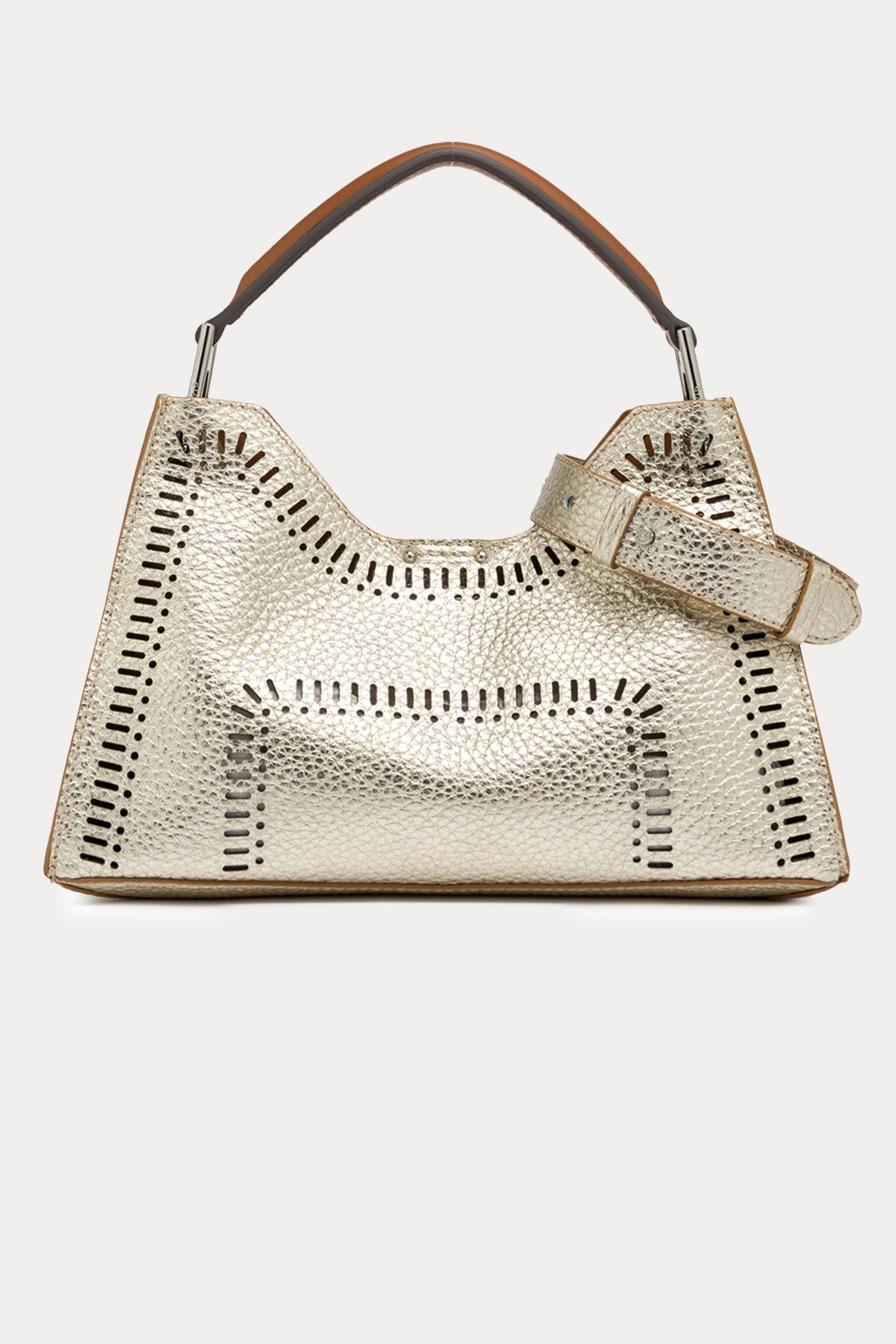 Gianni Chiarini Aurora Parlak Deri Omuz Çantası