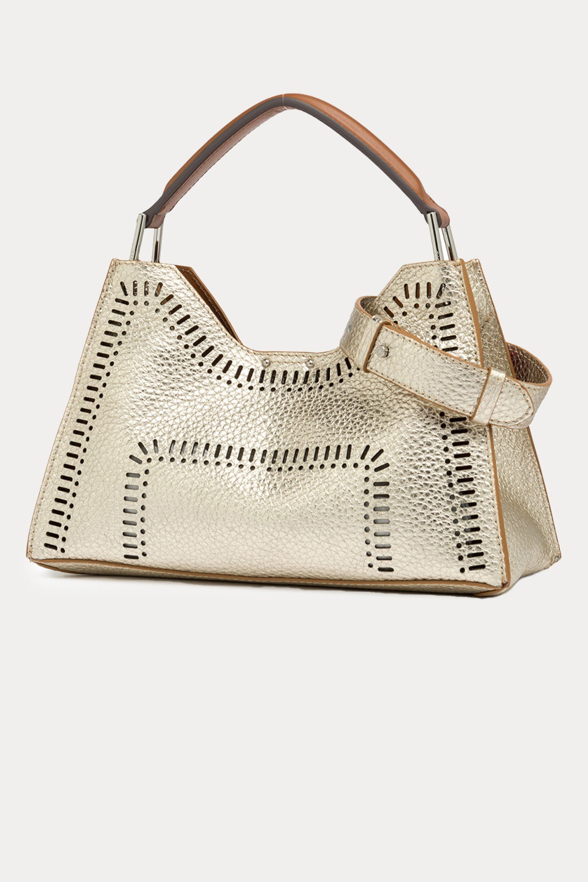 Gianni Chiarini Aurora Parlak Deri Omuz Çantası