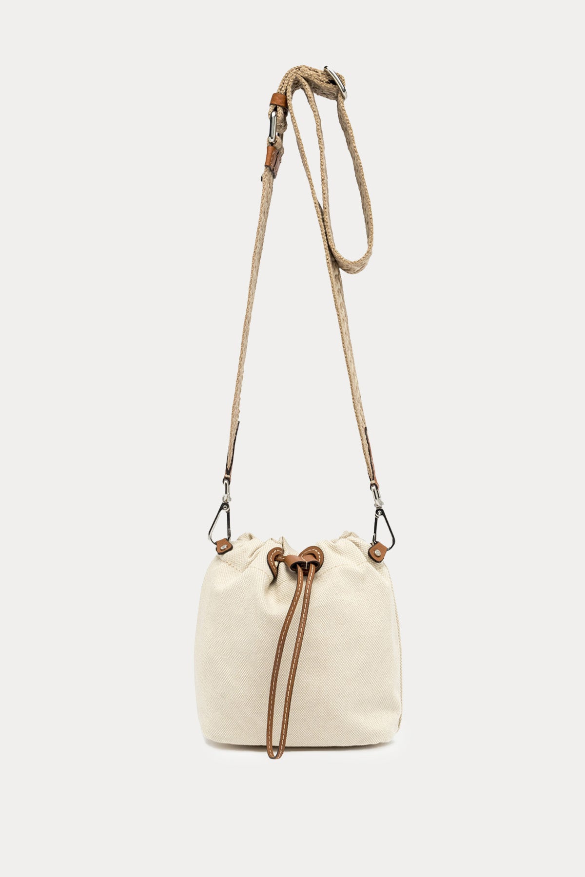 Gianni Chiarini Asia Kanvas Kumaş İç Çantalı Deri Omuz Çantası