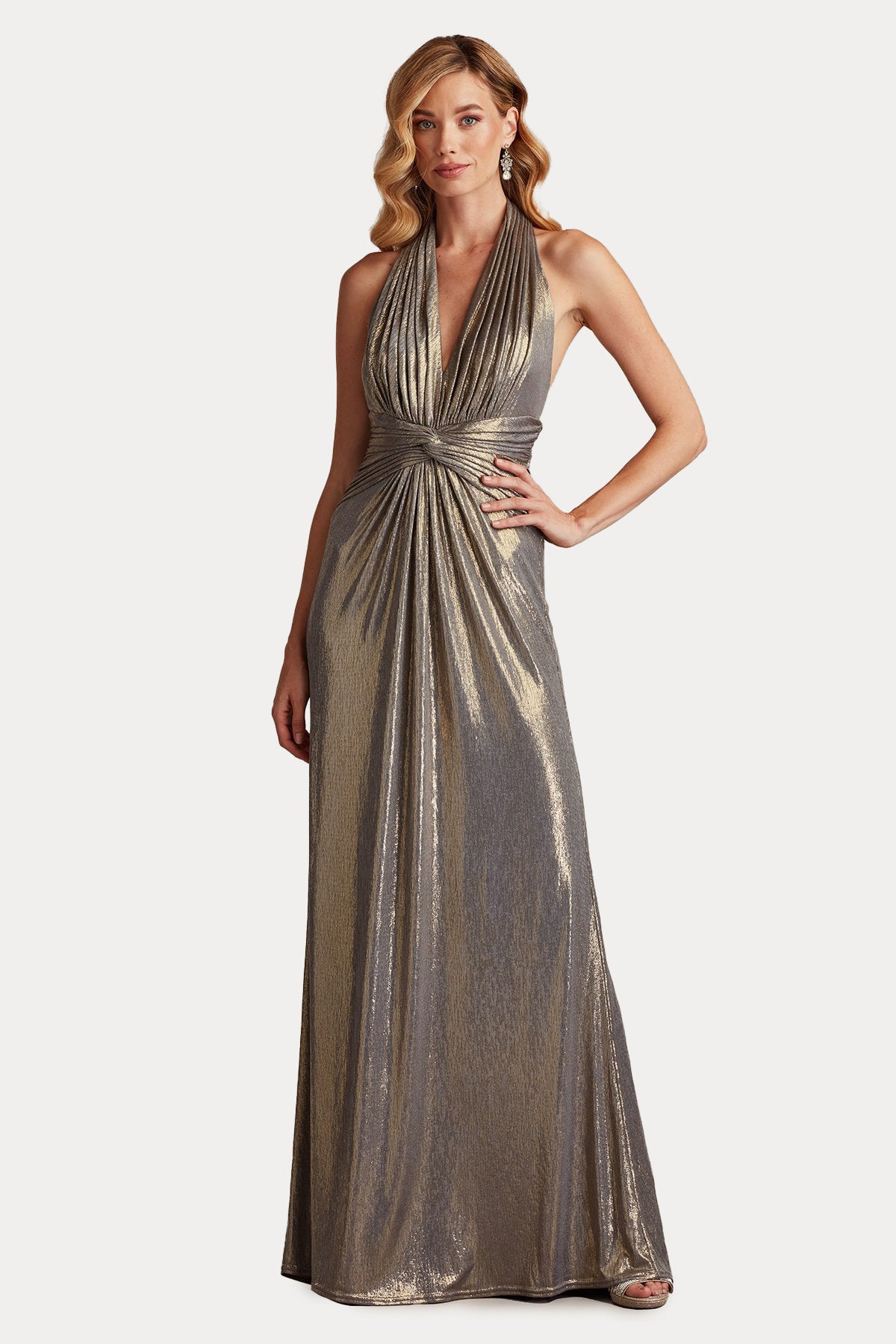 Tadashi Shoji Sırt Dekolteli Maxi Abiye Elbise