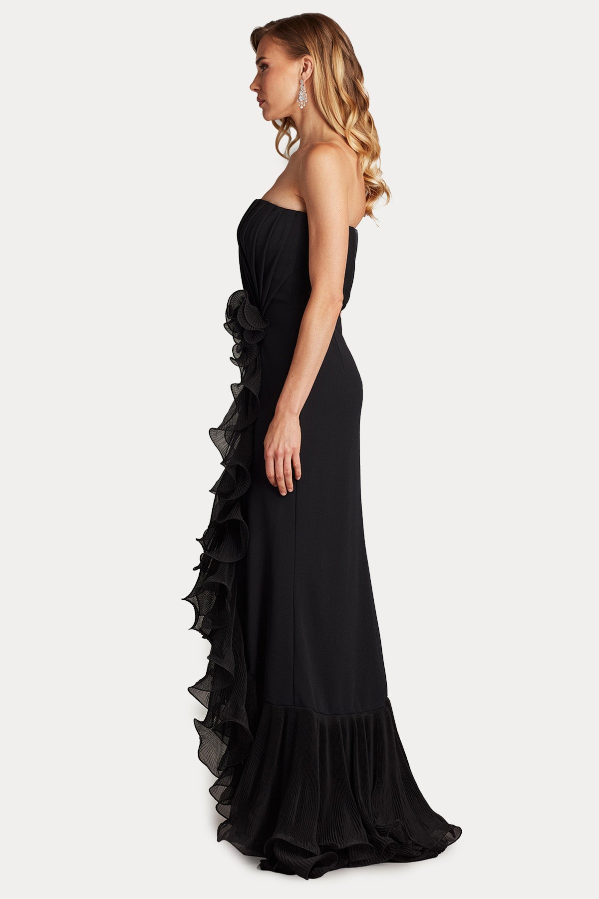 Tadashi Shoji Straplez Yaka Maxi Abiye Elbise-Abiye-Libas
