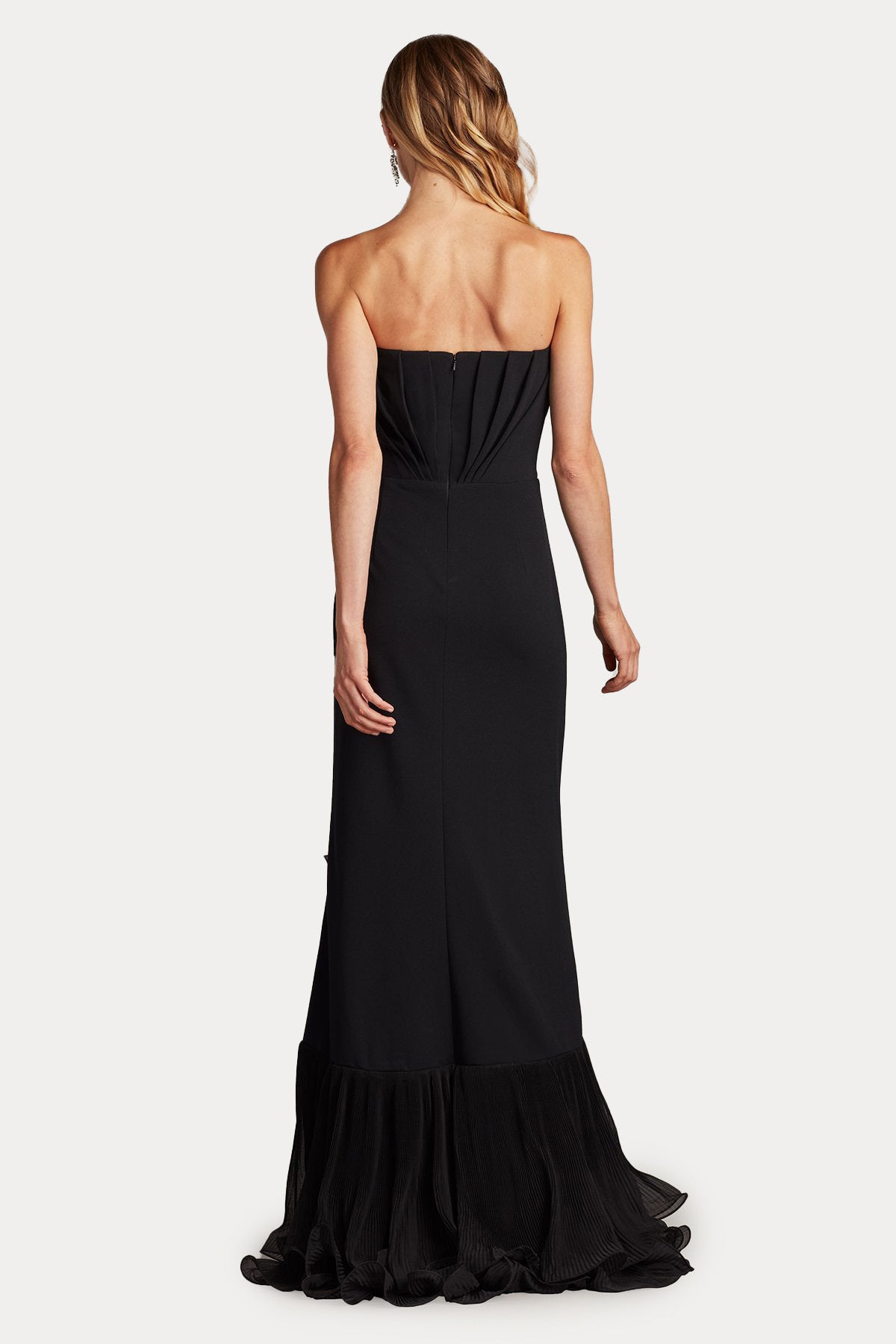 Tadashi Shoji Straplez Yaka Maxi Abiye Elbise-Abiye-Libas