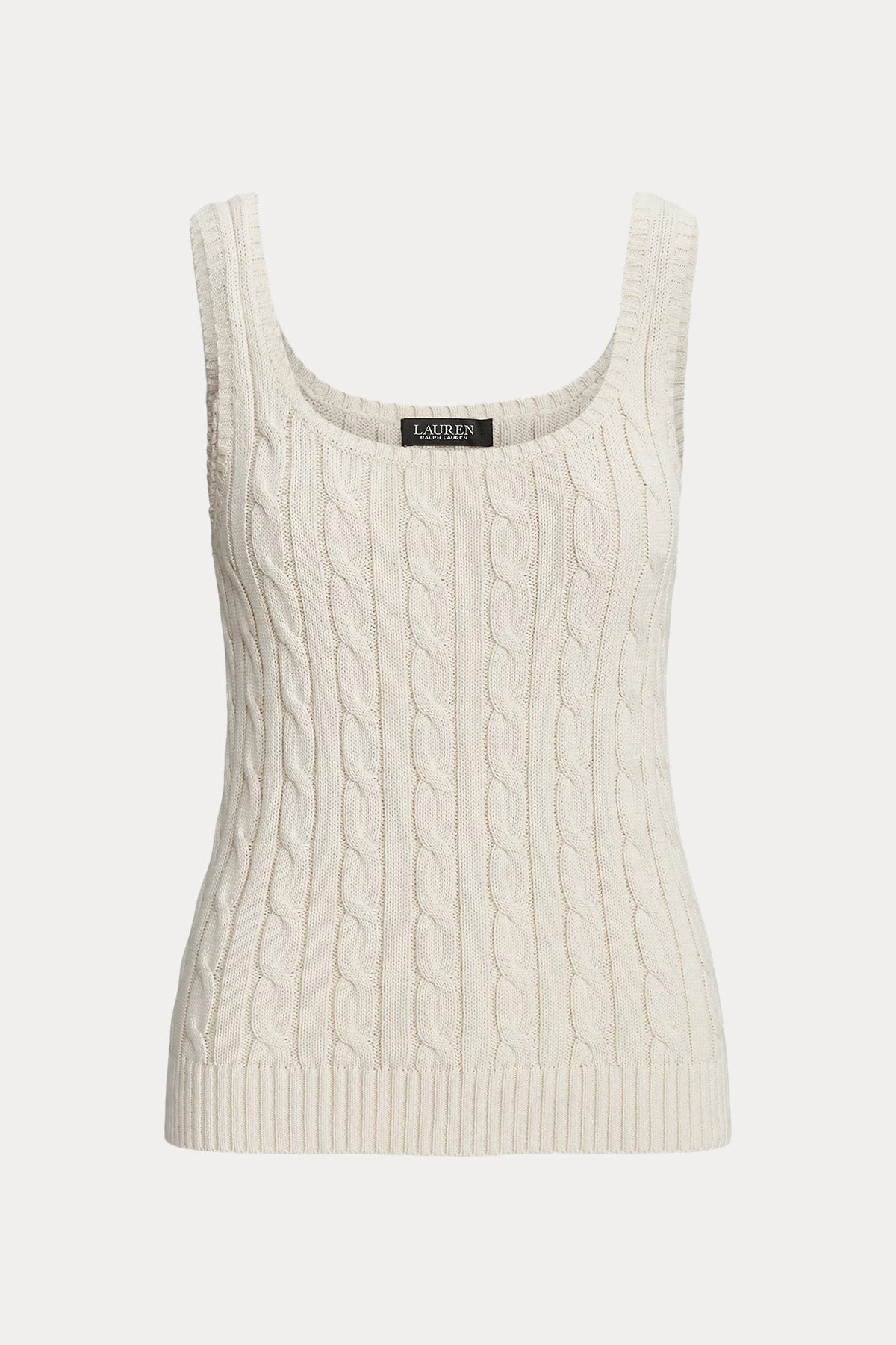 Polo Ralph Lauren Yuvarlak Yaka Saç Örgü Kolsuz Triko