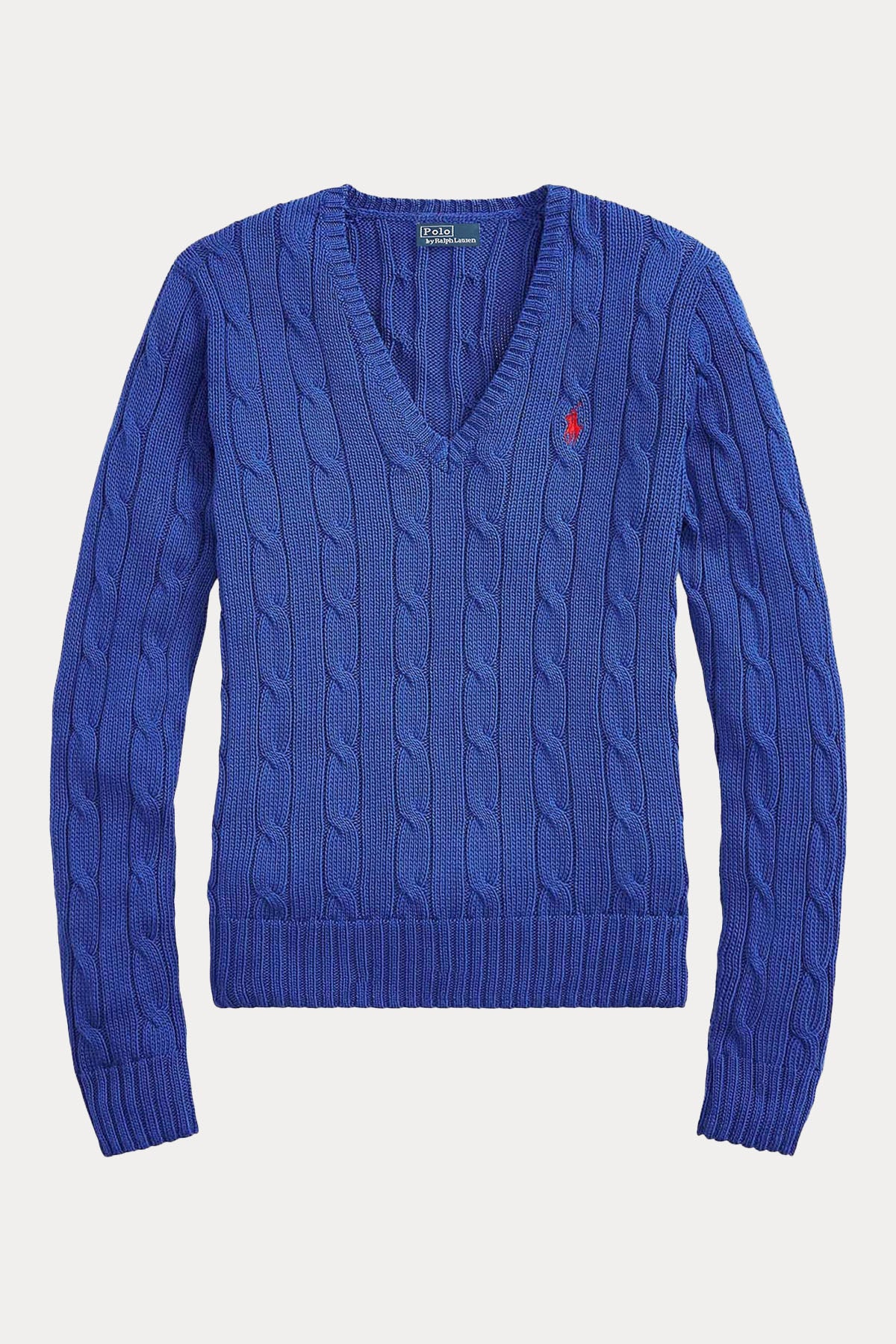 Polo Ralph Lauren Pima Cotton Slim Fit V Yaka Saç Örgü Triko