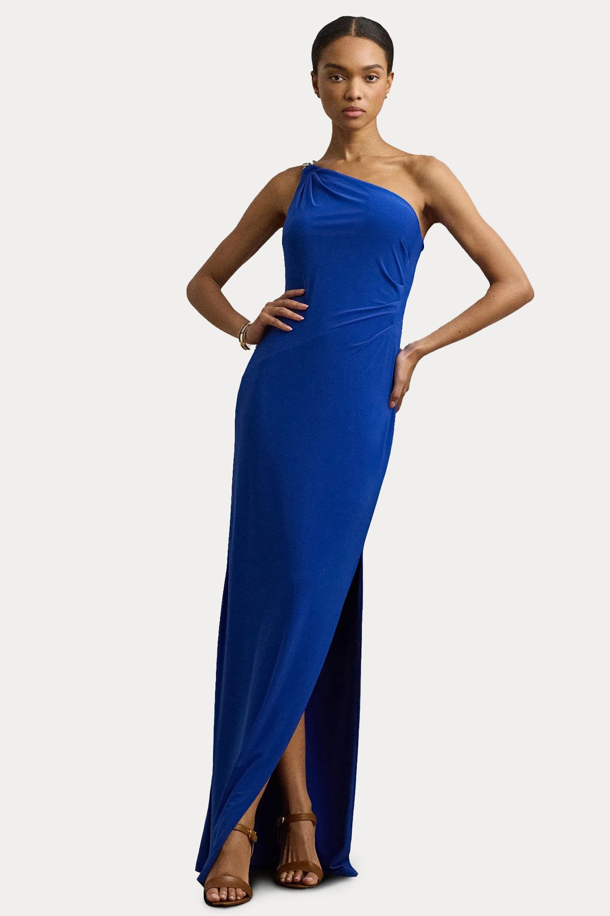 Polo Ralph Lauren Tek Omuz Maxi Abiye Elbise