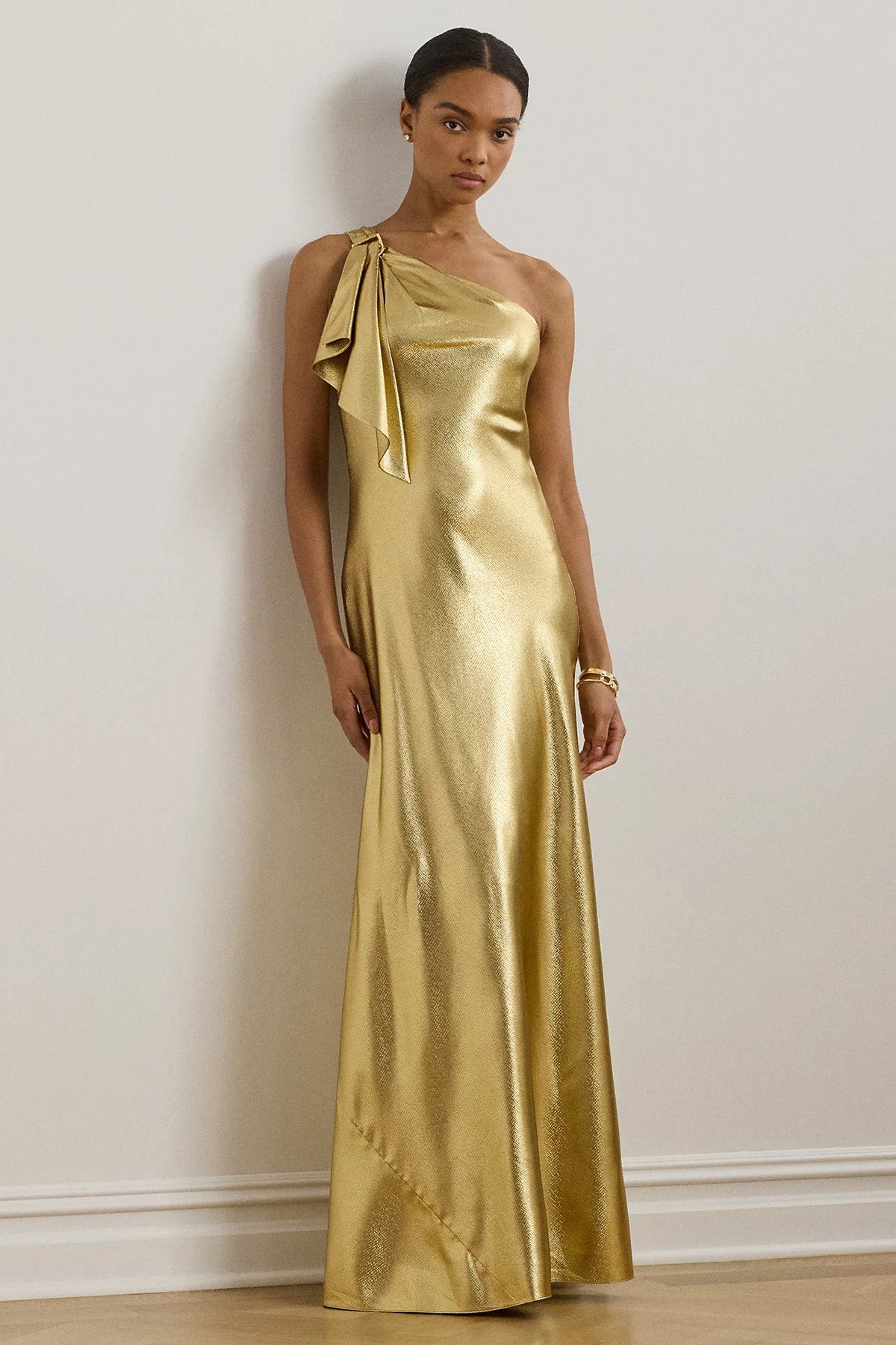 Polo Ralph Lauren Tek Omuzlu Maxi Abiye Elbise