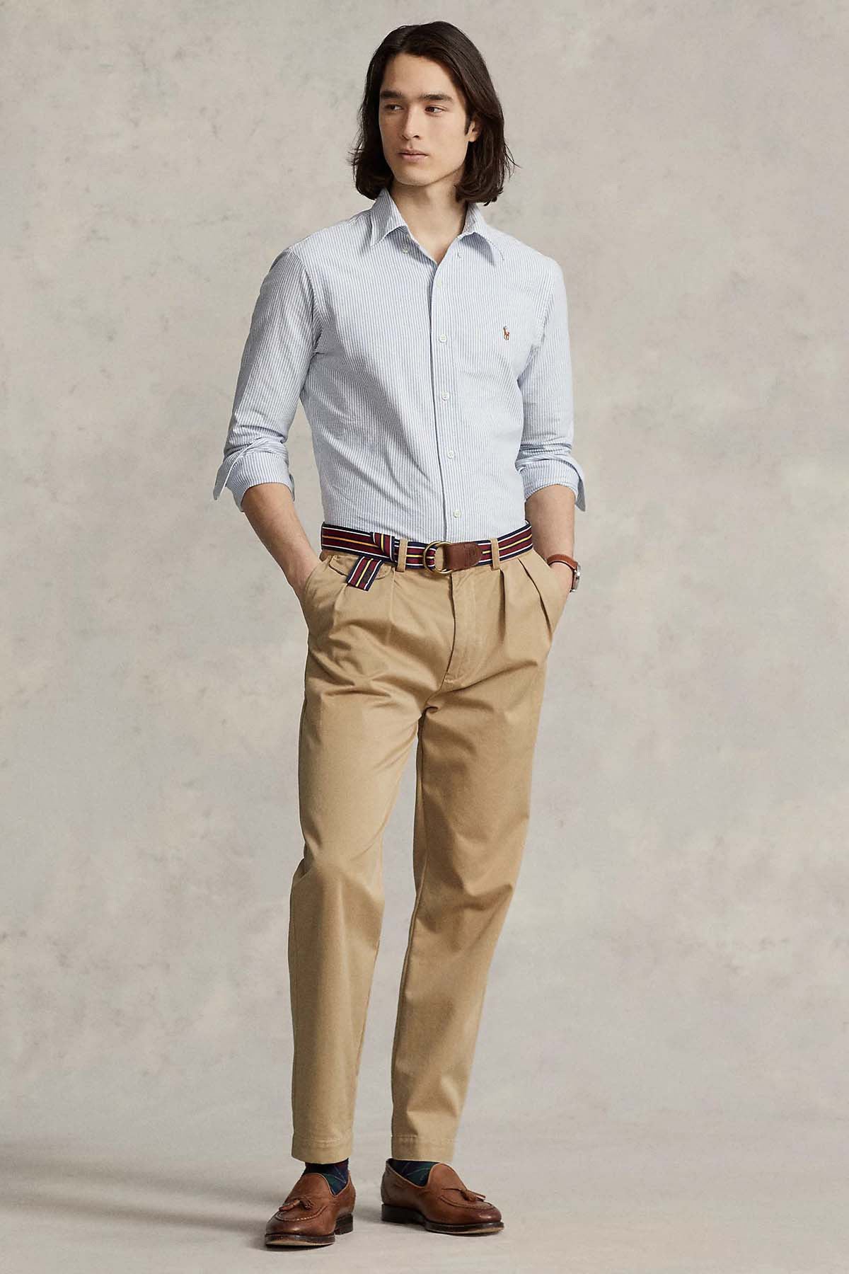 Polo Ralph Lauren Custom Fit Çizgili Oxford Gömlek