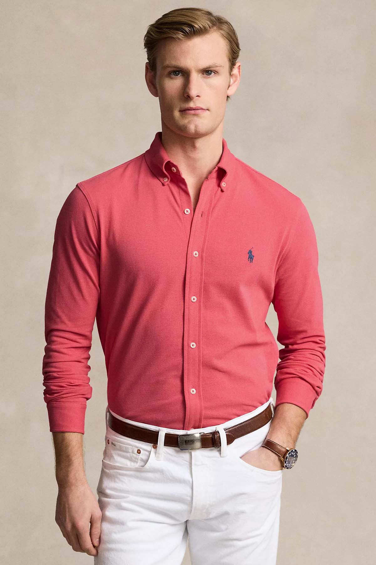 Polo Ralph Lauren Custom Fit Featherweight Mesh Gömlek