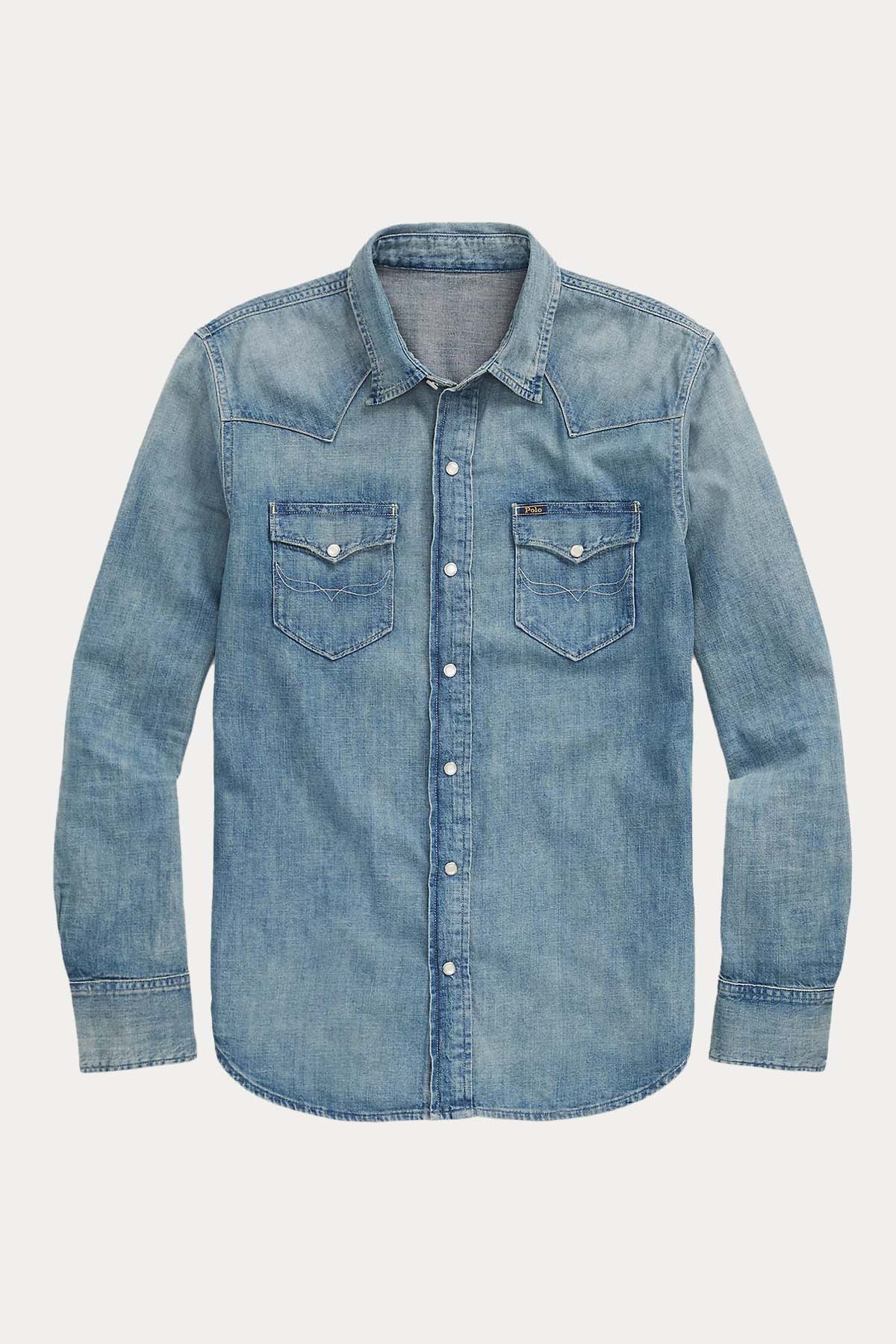 Polo Ralph Lauren Classic Fit Kapaklı Cepli Denim Gömlek