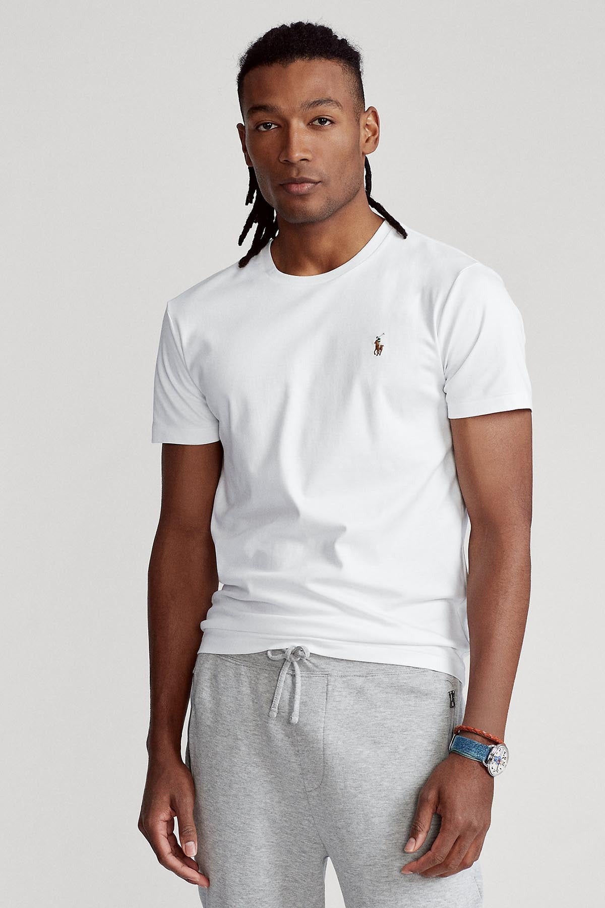 Polo Ralph Lauren Custom Slim Fit Yuvarlak Yaka Logolu T-shirt-T-shirt-Libas