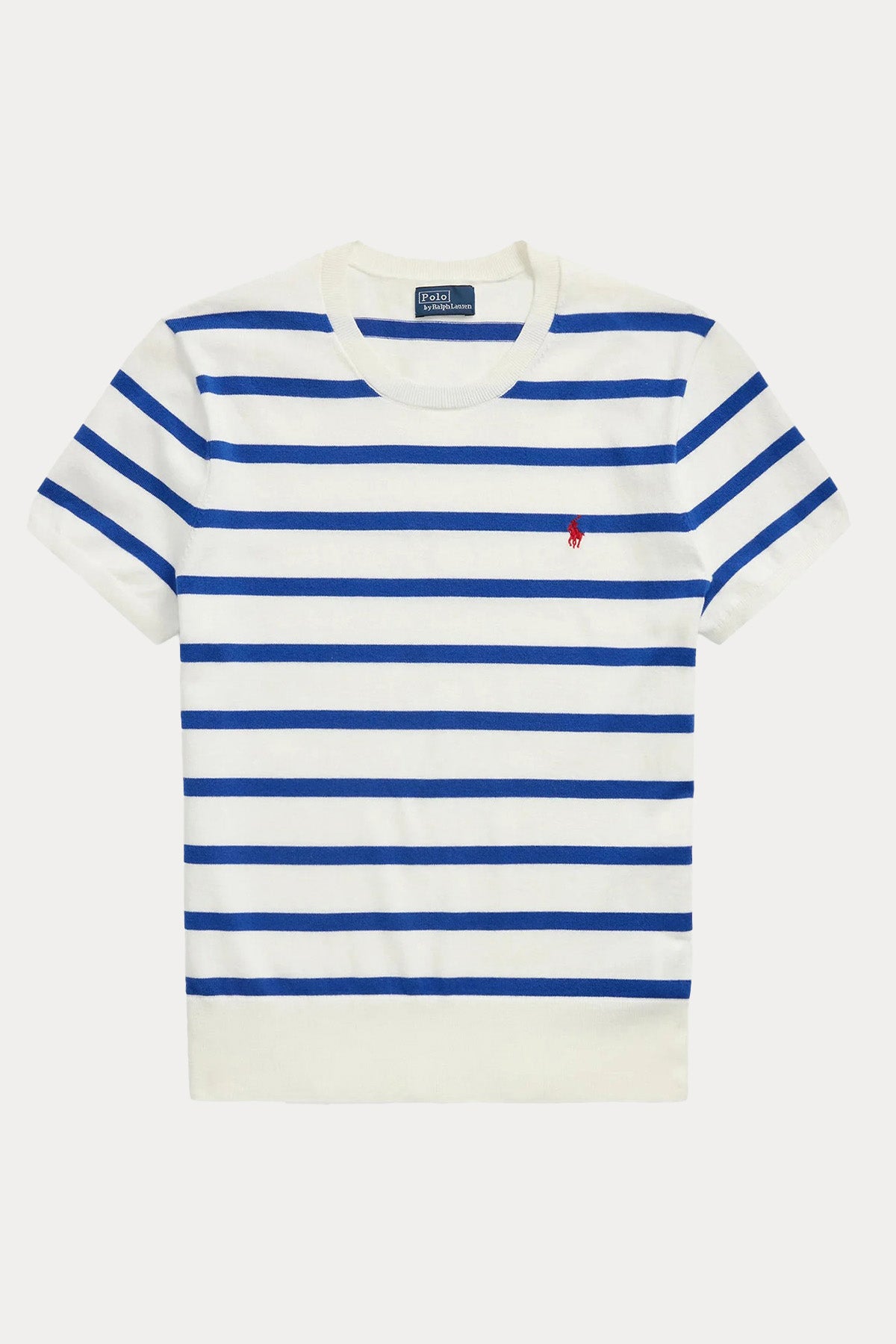 Polo Ralph Lauren Yuvarlak Yaka Çizgili İnce Örgü Triko