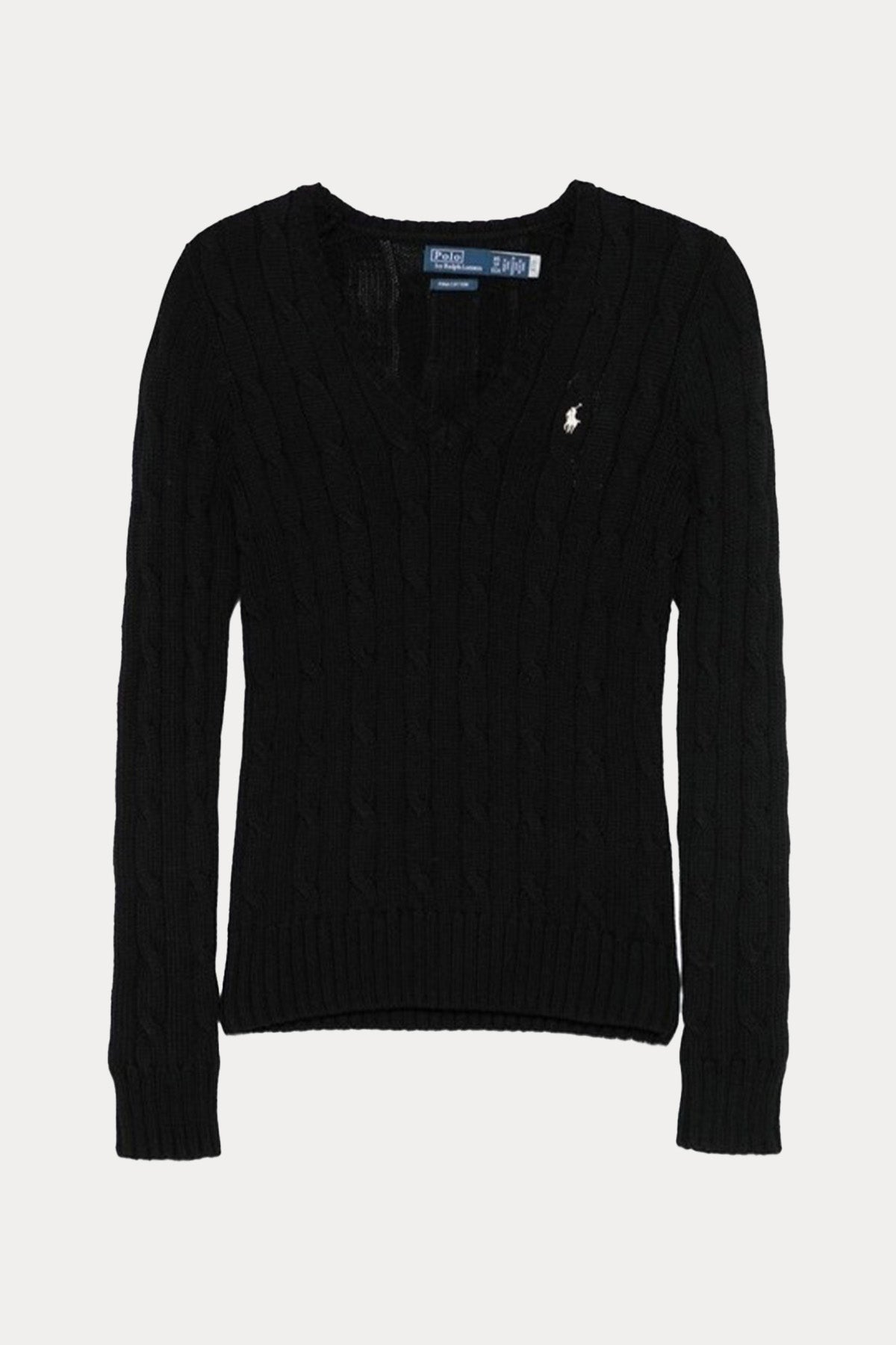 Polo Ralph Lauren Pima Cotton Slim Fit V Yaka Saç Örgü Triko