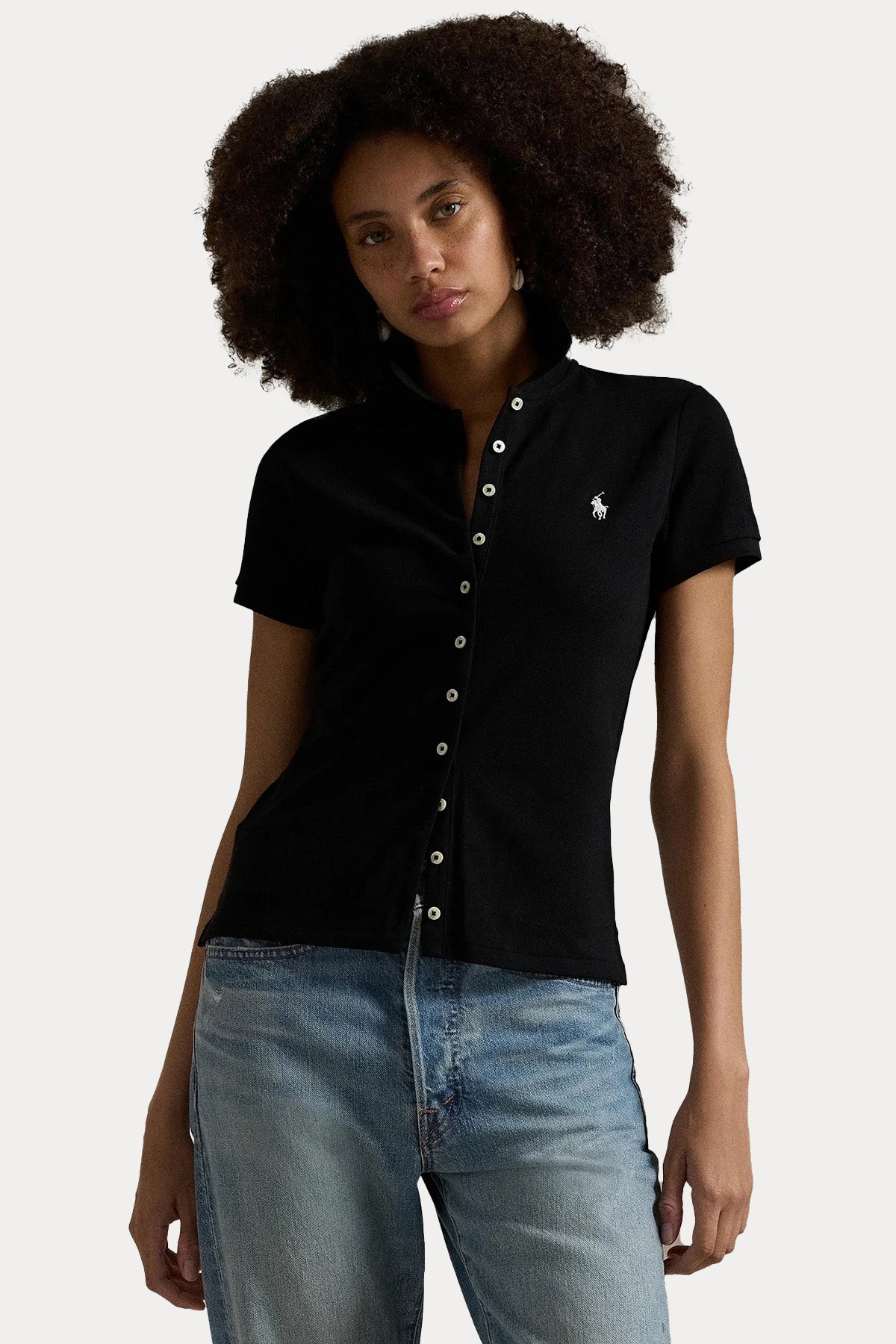 Polo Ralph Lauren Polo Yaka Pony Logolu Streç T-shirt Gömlek