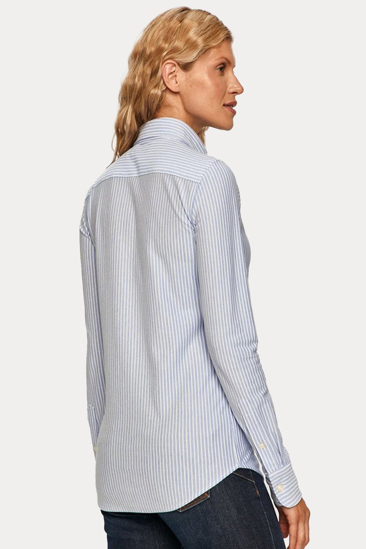 Polo Ralph Lauren Custom Fit Çizgili Knit Oxford Gömlek-Gömlek-Libas