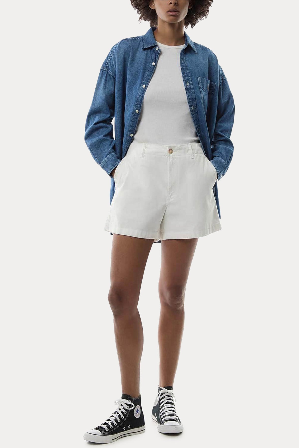 Polo Ralph Lauren Geniş Kesim Spor Cepli Denim Gömlek