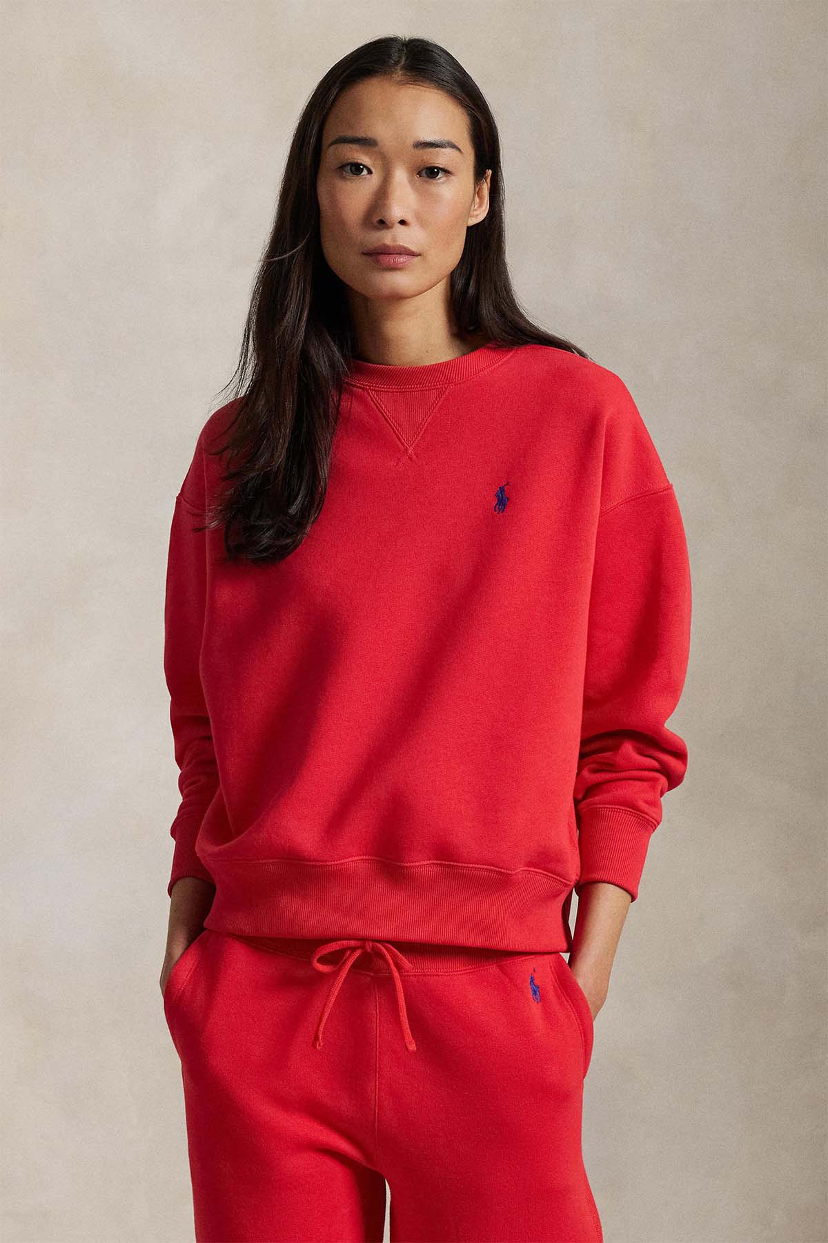 Polo Ralph Lauren Relaxed Fit Yuvarlak Yaka Şardonlu Sweatshirt