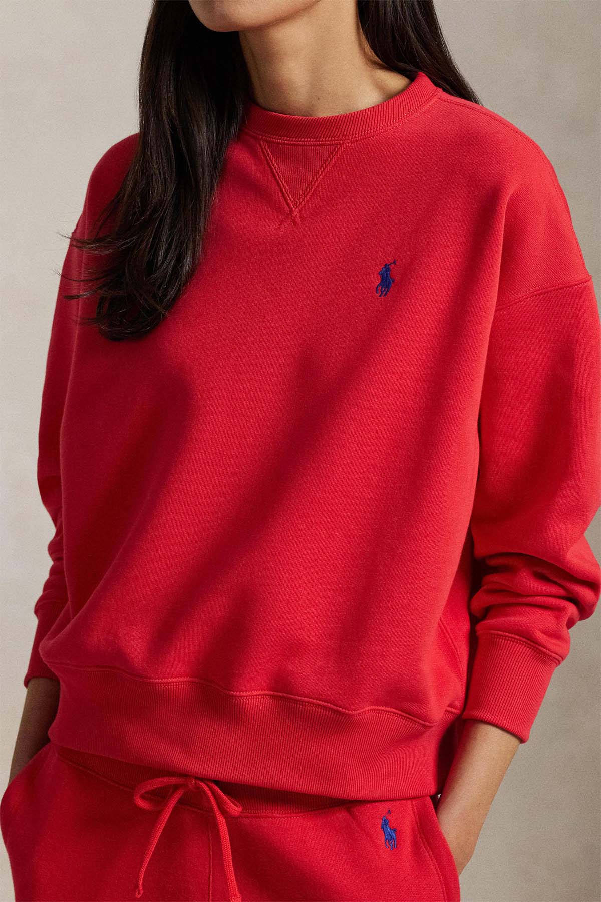 Polo Ralph Lauren Relaxed Fit Yuvarlak Yaka Şardonlu Sweatshirt