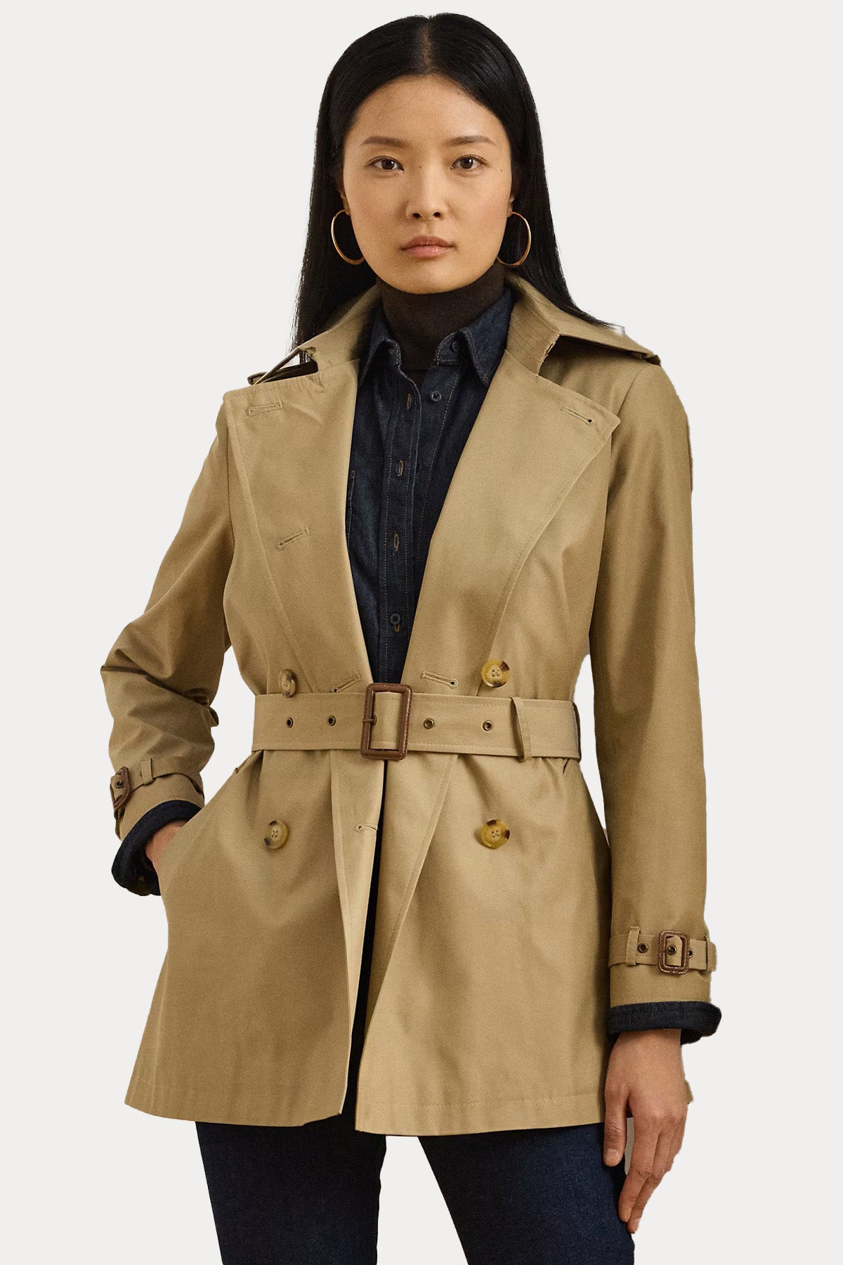 Polo Ralph Lauren Kruvaze Kemerli Trençkot