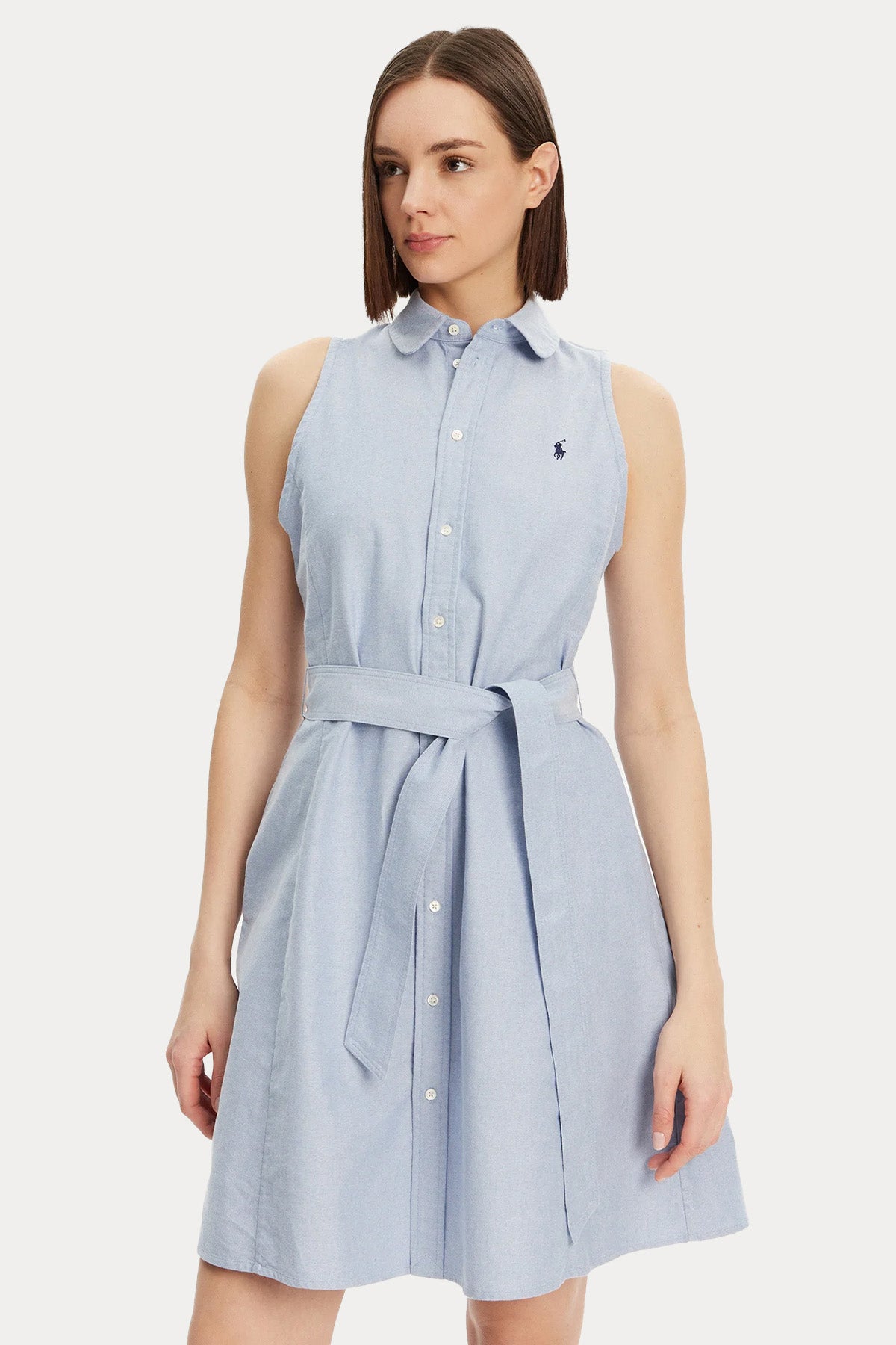 Polo Ralph Lauren Relaxed Fit Kemerli Mini Gömlek Elbise