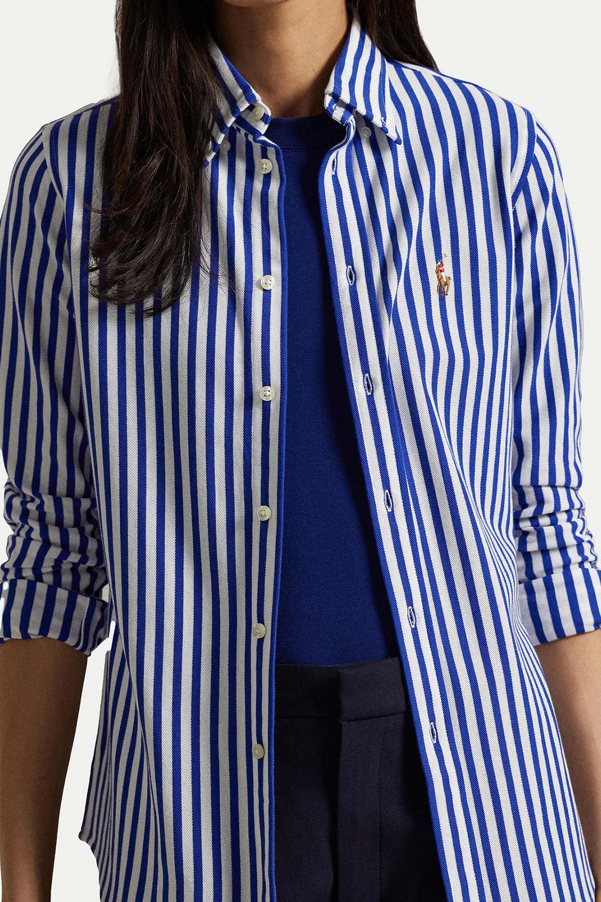 Polo Ralph Lauren Çizgili Knit Oxford Gömlek