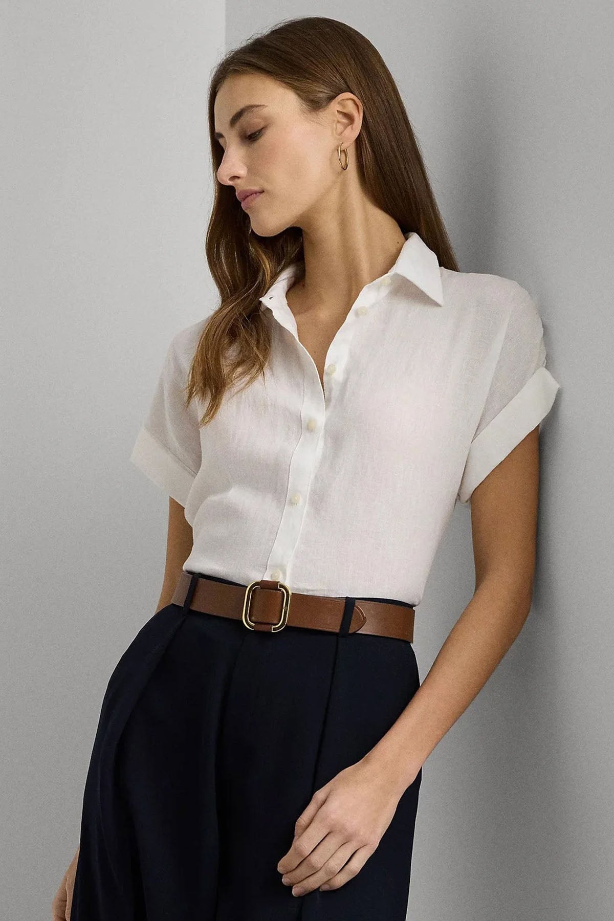 Polo Ralph Lauren Relaxed Fit Klasik Yaka Keten Gömlek