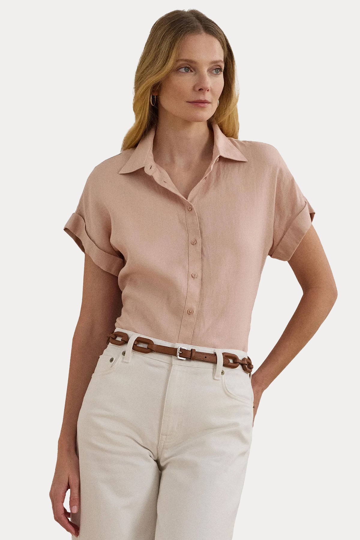 Polo Ralph Lauren Relaxed Fit Klasik Yaka Keten Gömlek