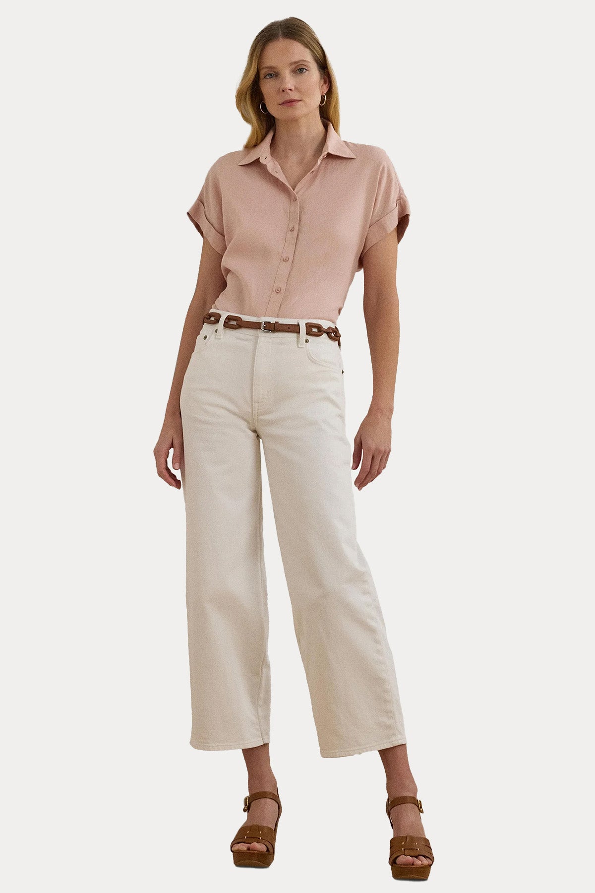 Polo Ralph Lauren Relaxed Fit Klasik Yaka Keten Gömlek-Gömlek-Libas