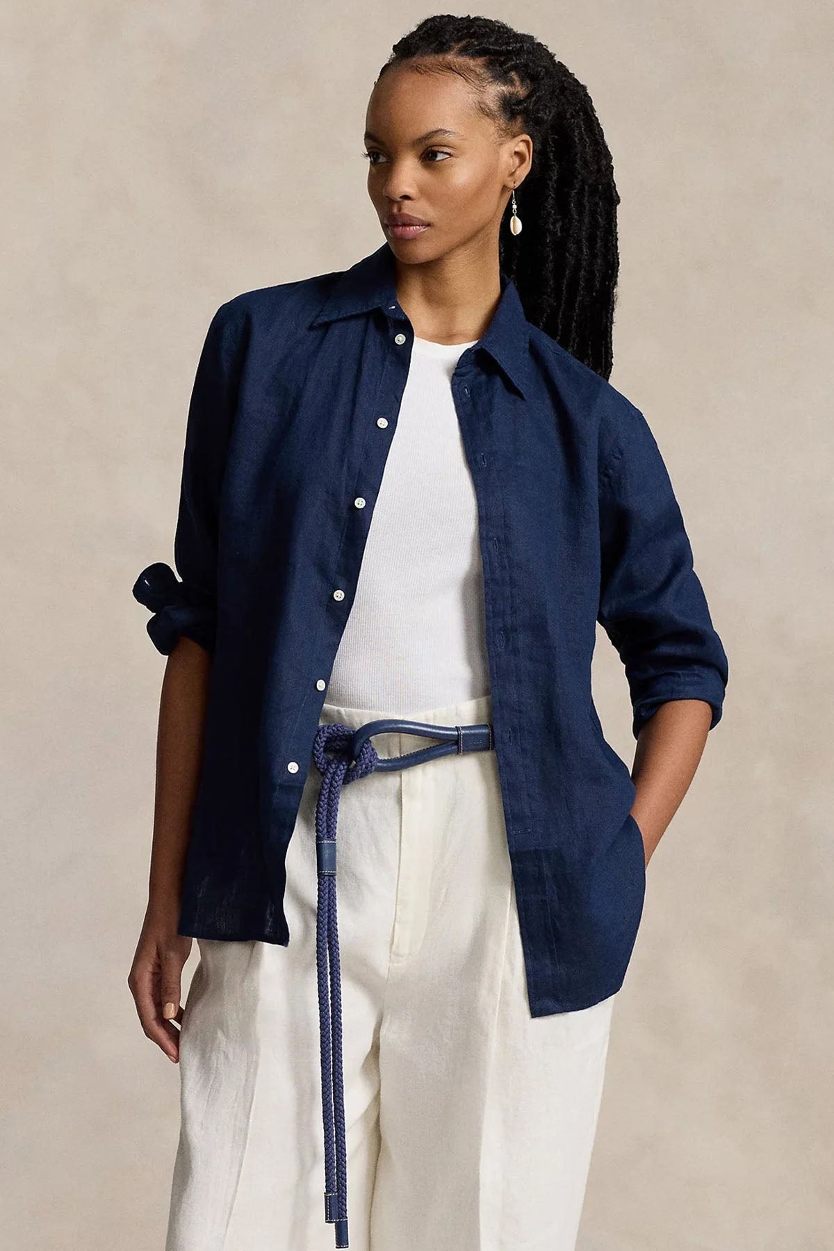 Polo Ralph Lauren Geniş Kesim Keten Gömlek