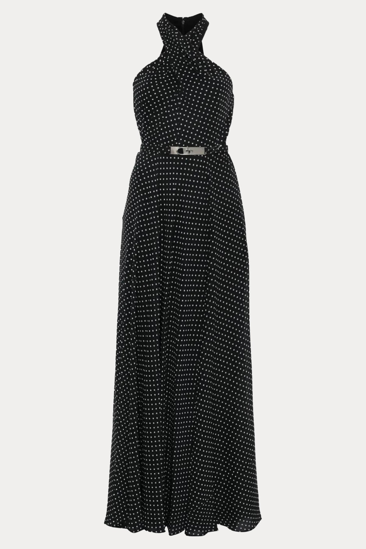Polo Ralph Lauren Puantiyeli Maxi Kemerli Abiye Elbise