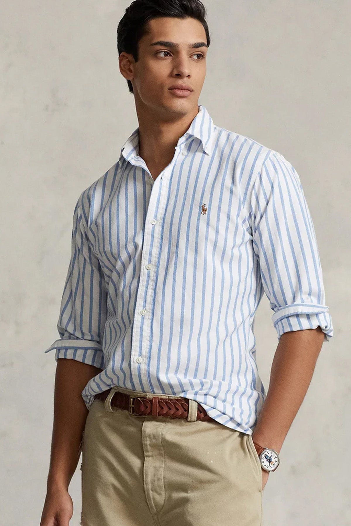 Polo Ralph Lauren Custom Fit Çizgili Oxford Gömlek